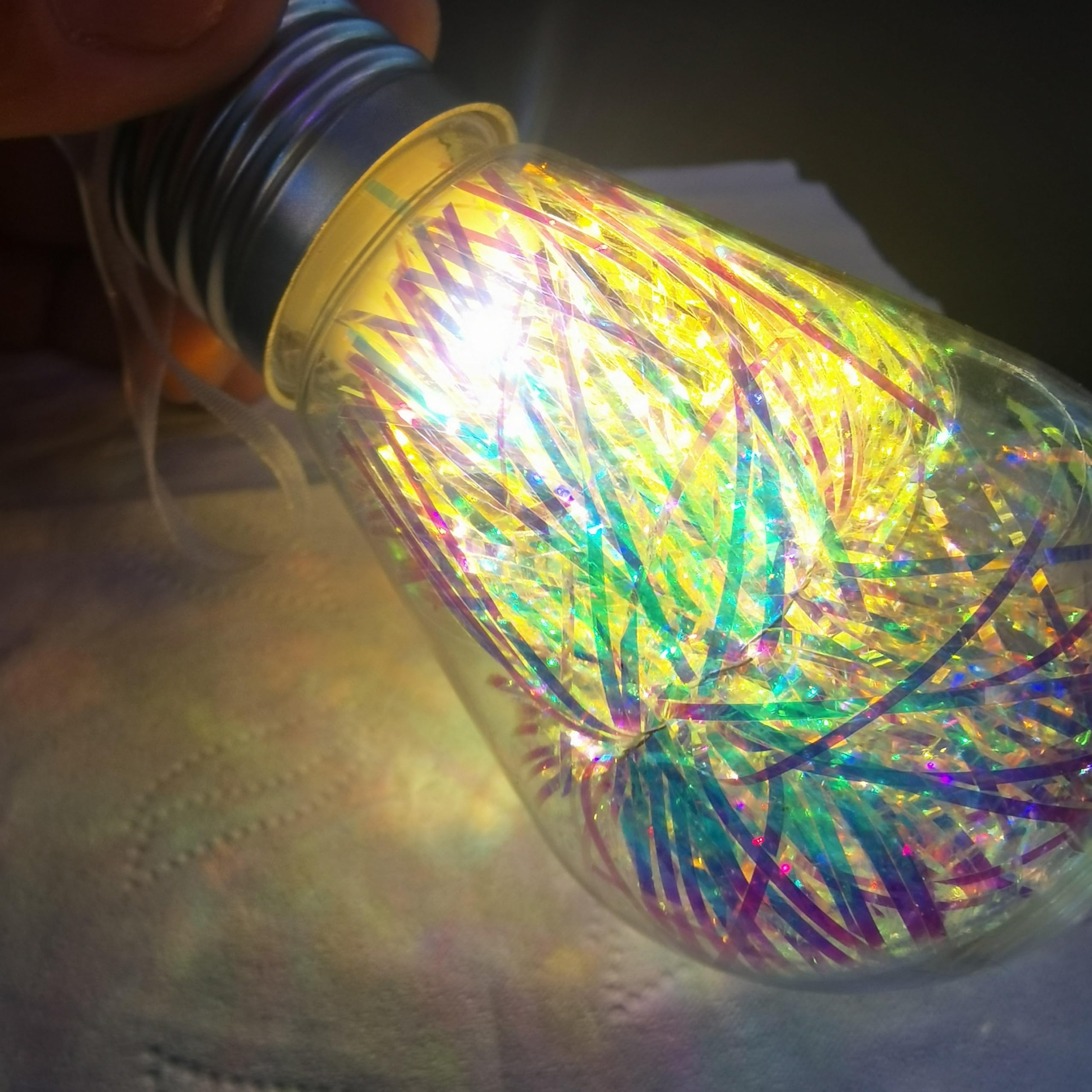 2V BROTHERS Decorative LED Bulb Light Colorful Fiber Optic Glow Lamp | Hanging Fairy Night Light for Home, Party, Festival & Decoration (2)
