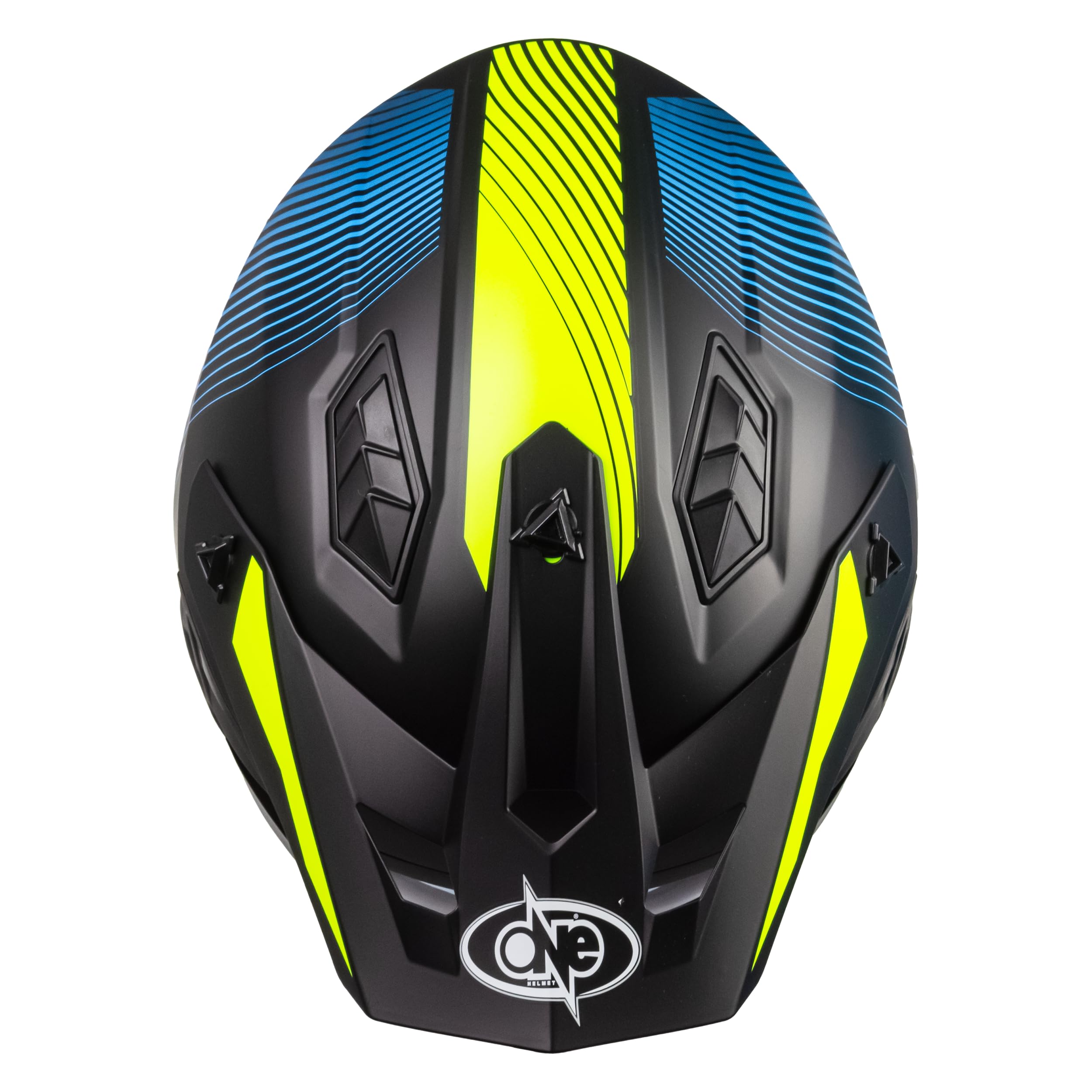 One by Camamoto | Casco Scooter e Moto, Track Shadow Yellow Jet, Nero Opaco - Giallo, Integrale con Mentoniera Estraibile, Omologato ECE R22-06, Taglia L (59 cm)