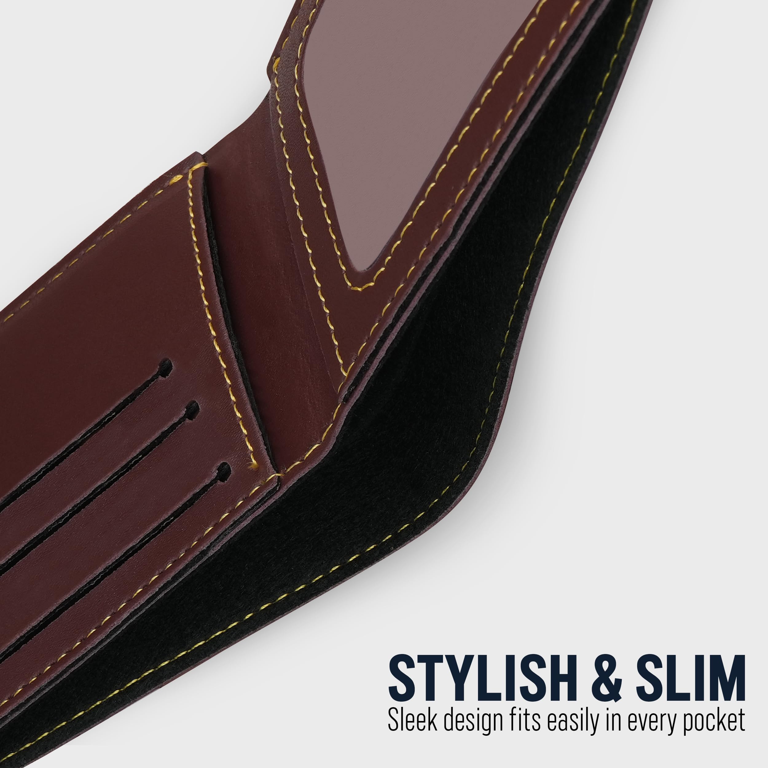 The Wallet Store Vegan Leather Wallet For Men - Brown