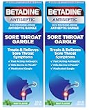 Betadine Sore Throat Relief Gargle, Mint Flavor, Fast Acting Antiseptic, Povidone-Iodine 0.5%, 8 oz (Pack of 2)