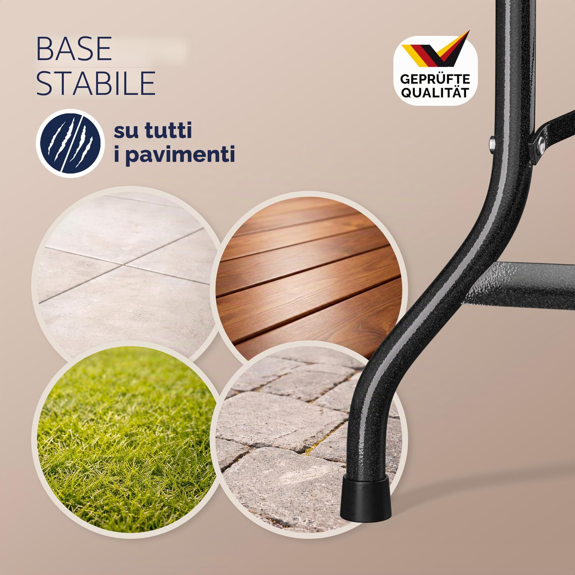 Casaria Tavolo da Giardino Pieghevole 220x70 cm Rettangolare per 10 Persone Bianco