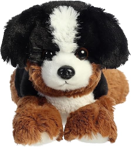 Miniatura 2 de Aurora® - Adorable Mini Flopsie™ perrito Bernie Mountain Dog™ - Animal de peluche, facilidad para jugar, compañero eterno - Negro, 8 pulgadas