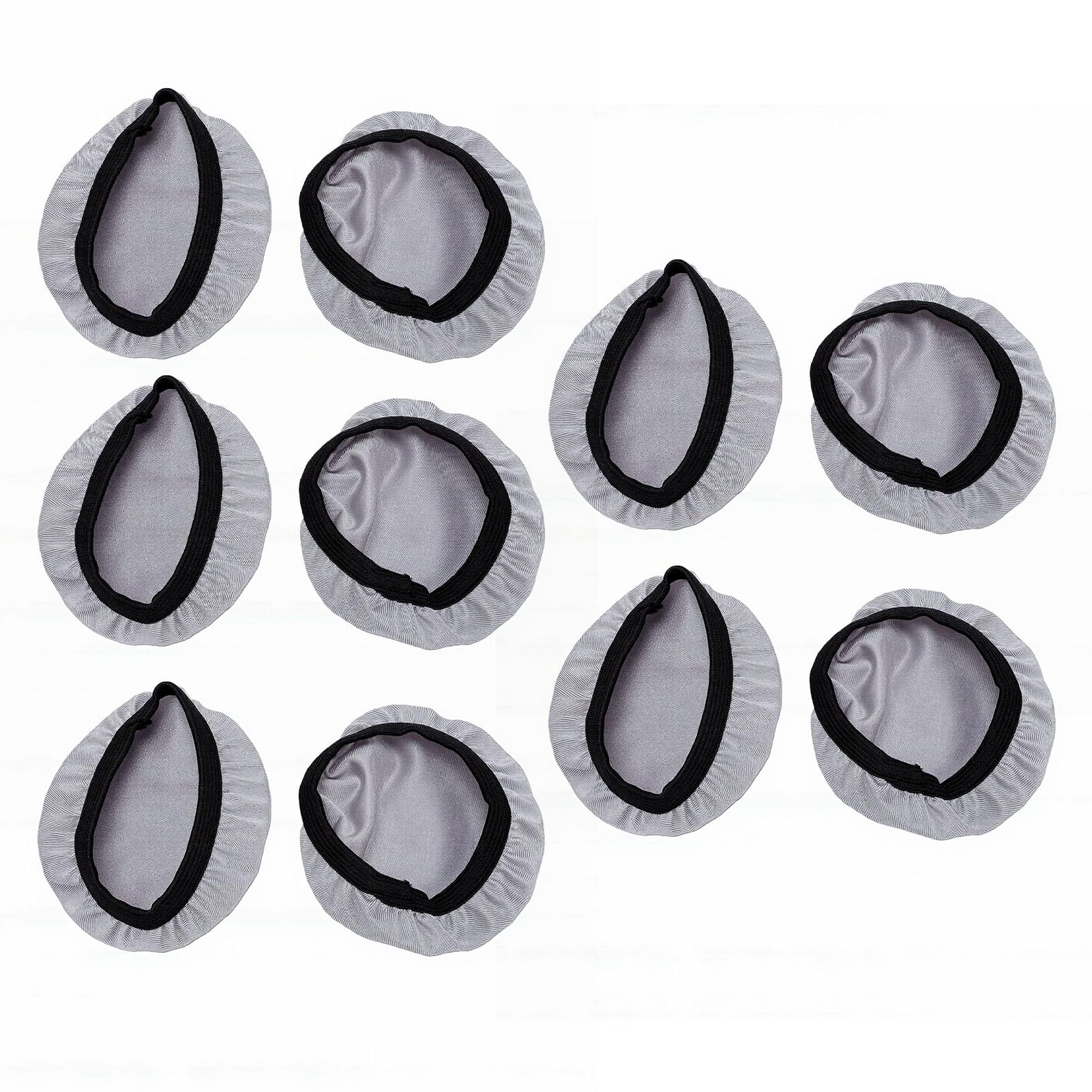 lyrlody Copriorecchie Lavabili per Cuffie Protezioni per Cuscinetti Auricolari in Cotone 5 Paia Tessuto Elastico per il Controllo del Sudore Riutilizzabili per QC35 WH1000XM3 MDR7506 Viaggi (GREY)