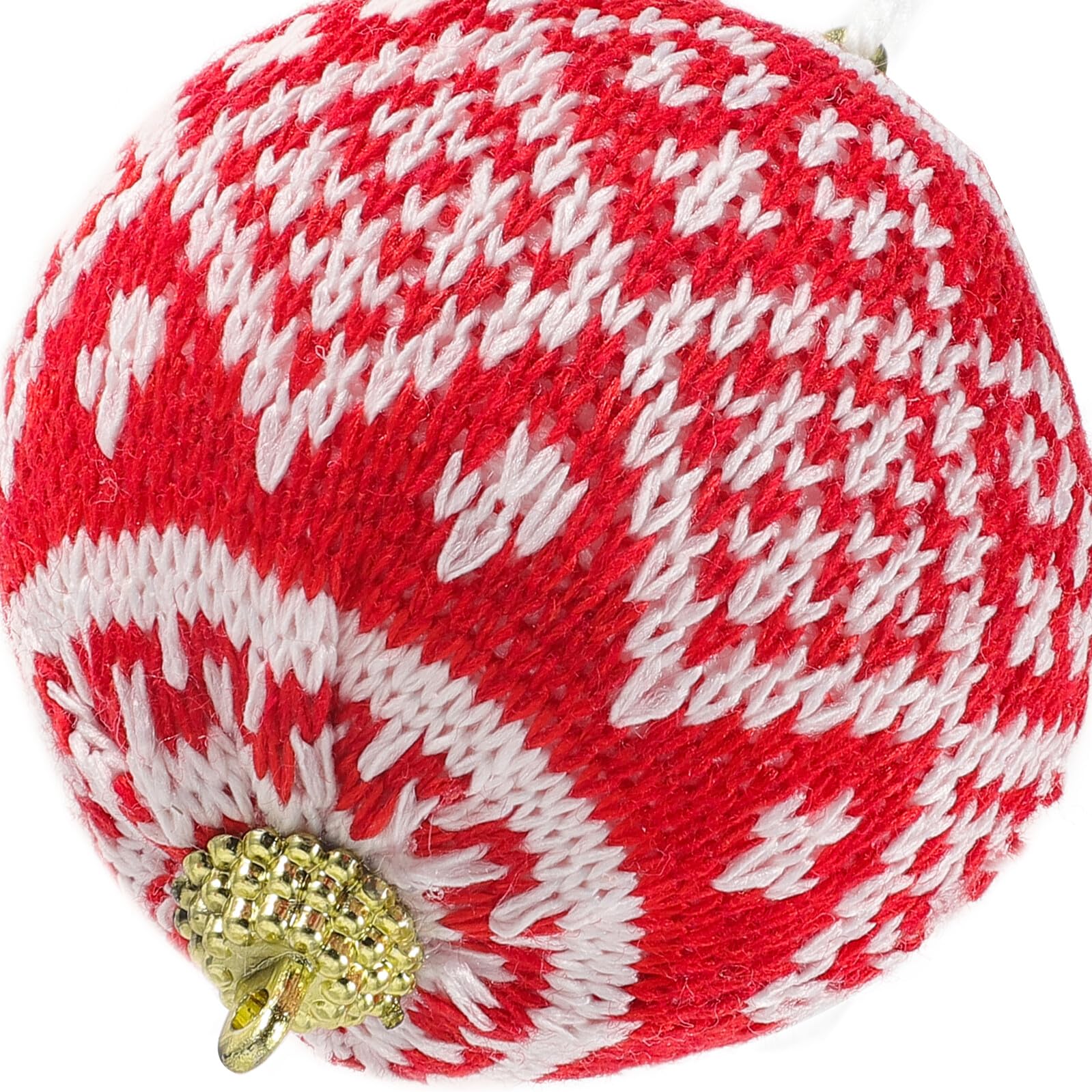 Bolas de Navidad Colgantes Rojas Pequeñas 12 Piezas Adornos Navideños Tejidos de Tela y Poliéster para Decoración del Árbol y Ambiente Festivo en Hogar Oficina o Aula