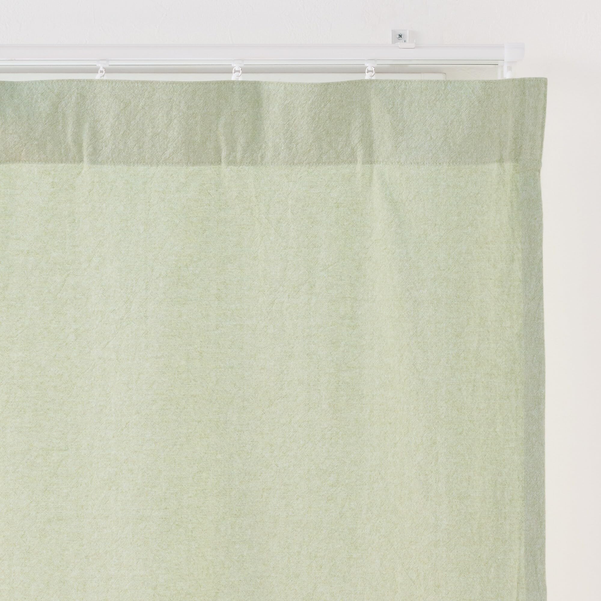 Amazon｜無印良品 綿洗いざらし平織ノンプリーツカーテン 幅100×丈