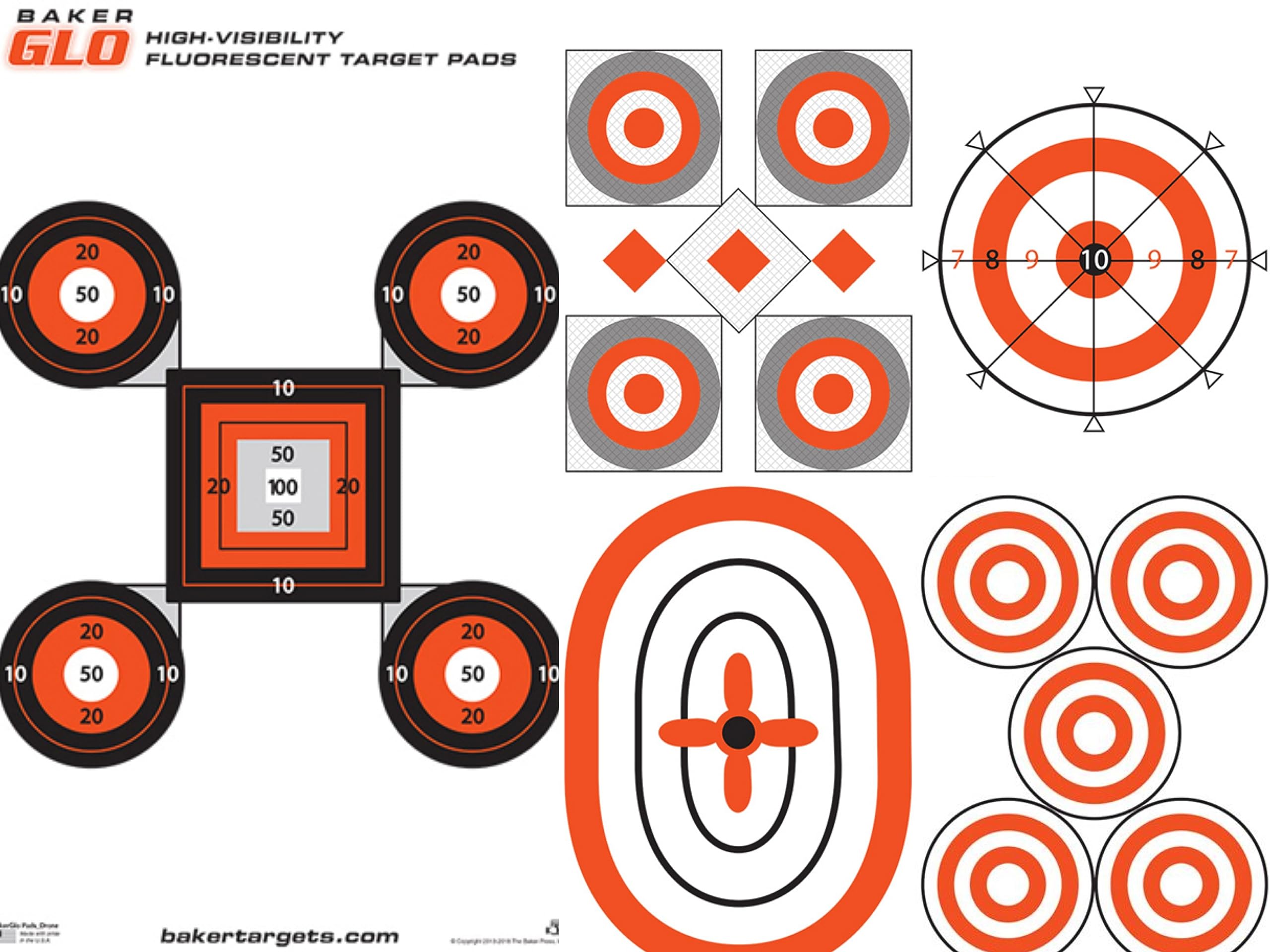 Baker Targets BakerGlo Pack_Bullseyes 11 x 17