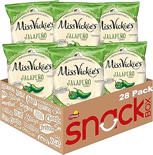 Kettle Cooked Potato Chips, Jalapeno, 1.375 Ounce (Pack of 28)