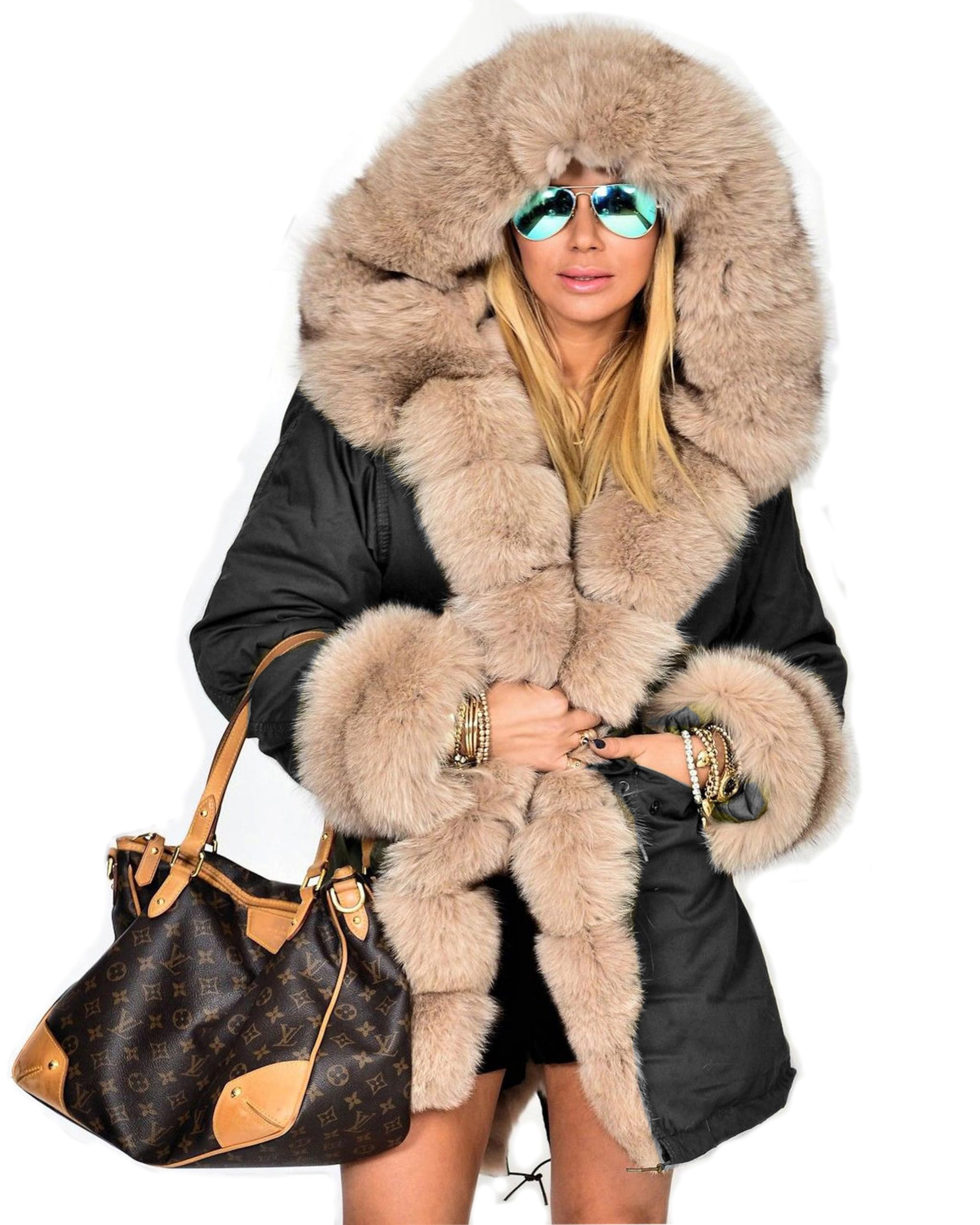 Roiii Women Thicken Warm Coat