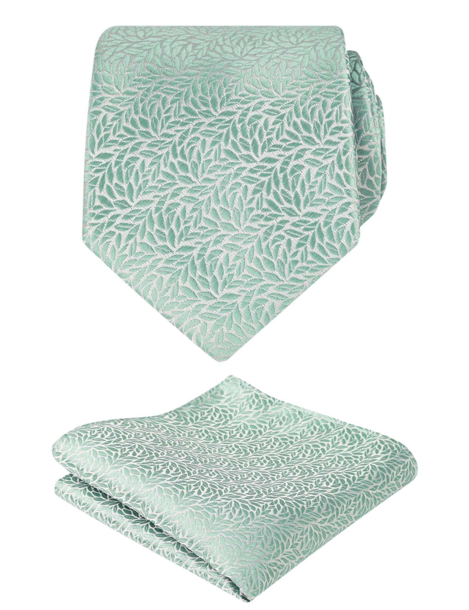 Alizeal Mens 3.15inches Leaf Flower Pattern Tie Set