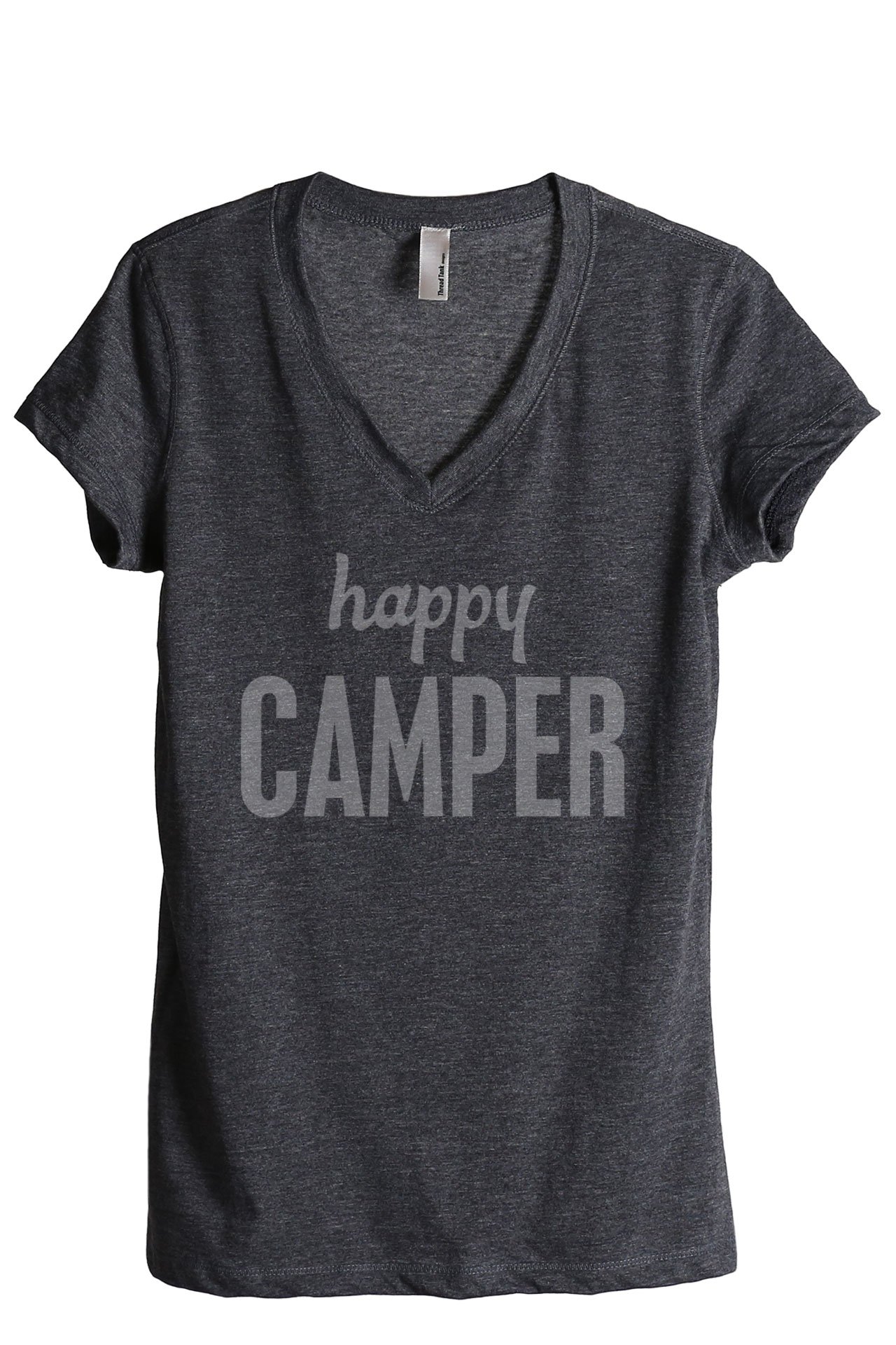 Thread TankHappy Glamper Women's Relaxed V-Neck T-Shirt Tee