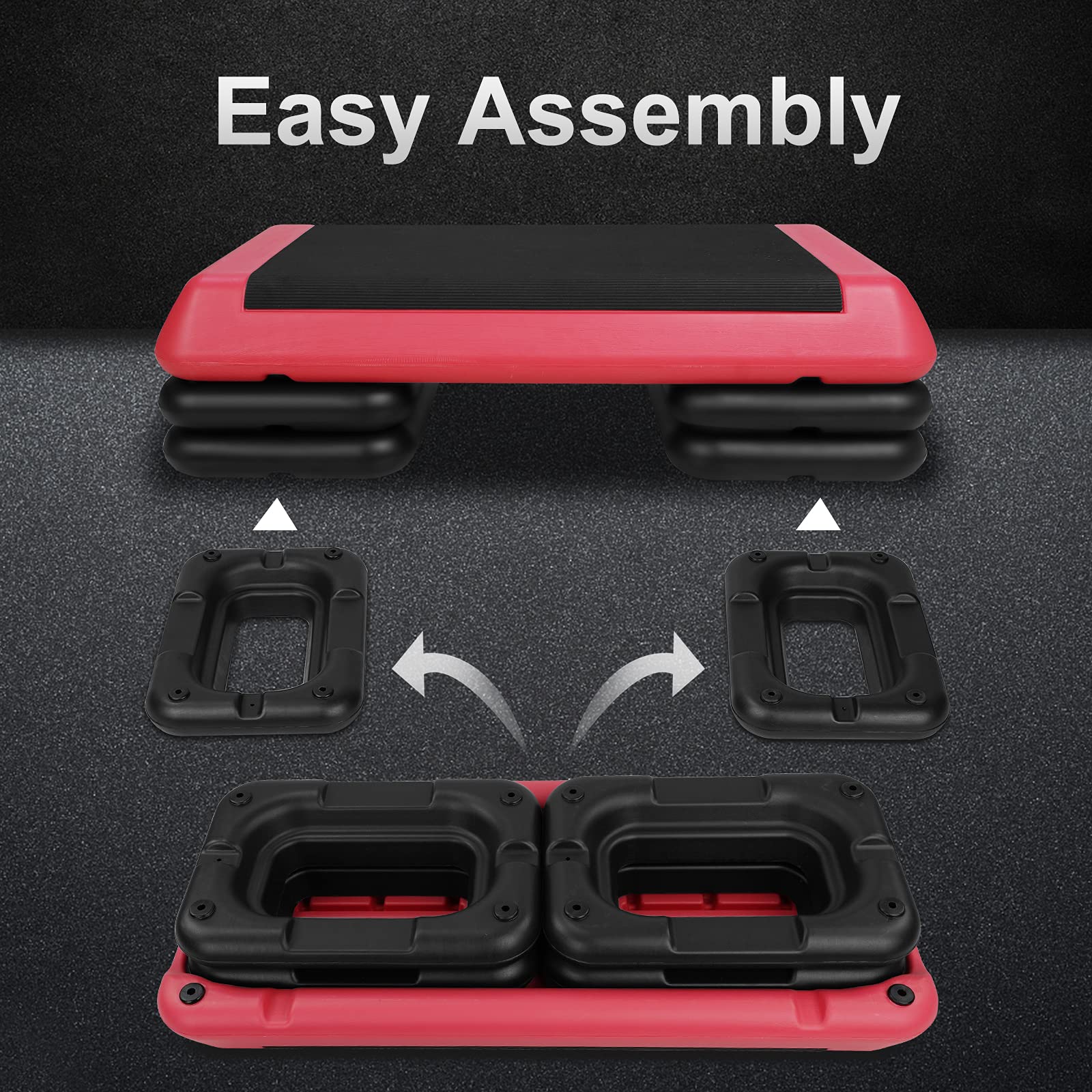 Stepper Fitness FUNJEPE - Piattaforma Regolabile A 2 Altezze (10-15 Cm) Per Allenamento Cardio E HIIT - Foto 9