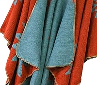 Vista 217 de Urban CoCo Poncho de colores para mujer, chal con frente abierto, color en bloques