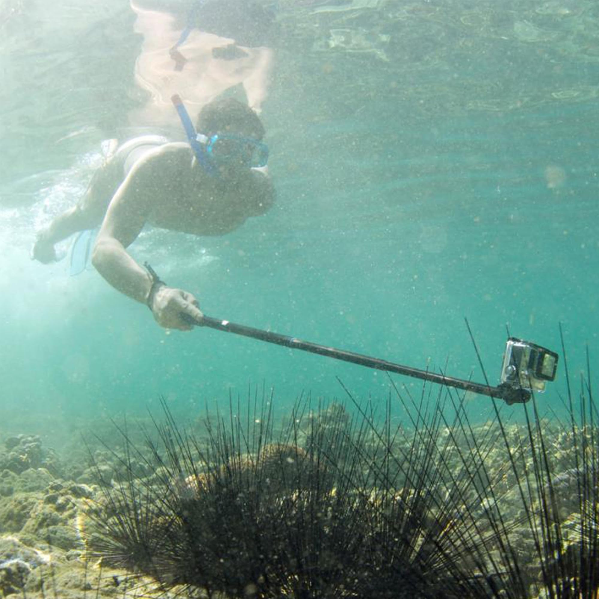94cm Wasserdicht Selfie-Stick für GoPro, Ausziehbares Einbeinstativ für DJI Osmo Action 5 Pro/4/3, GoPro Hero 13/12/11/10/9/8/7/Max, AKASO EK7000 Action-Kameras