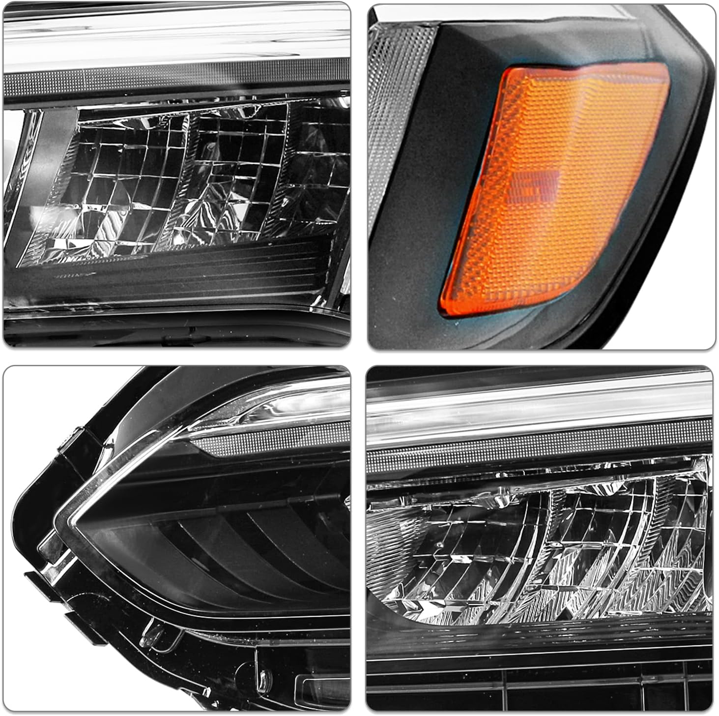 SOCKIR Full LED Headlight Assembly Replacement for 2022-2025 Honda Civic EX/LX Sedan 4 Door & EX-L Hatchback 4 Door Headlamp w/LED DRL,LH (Chrome)