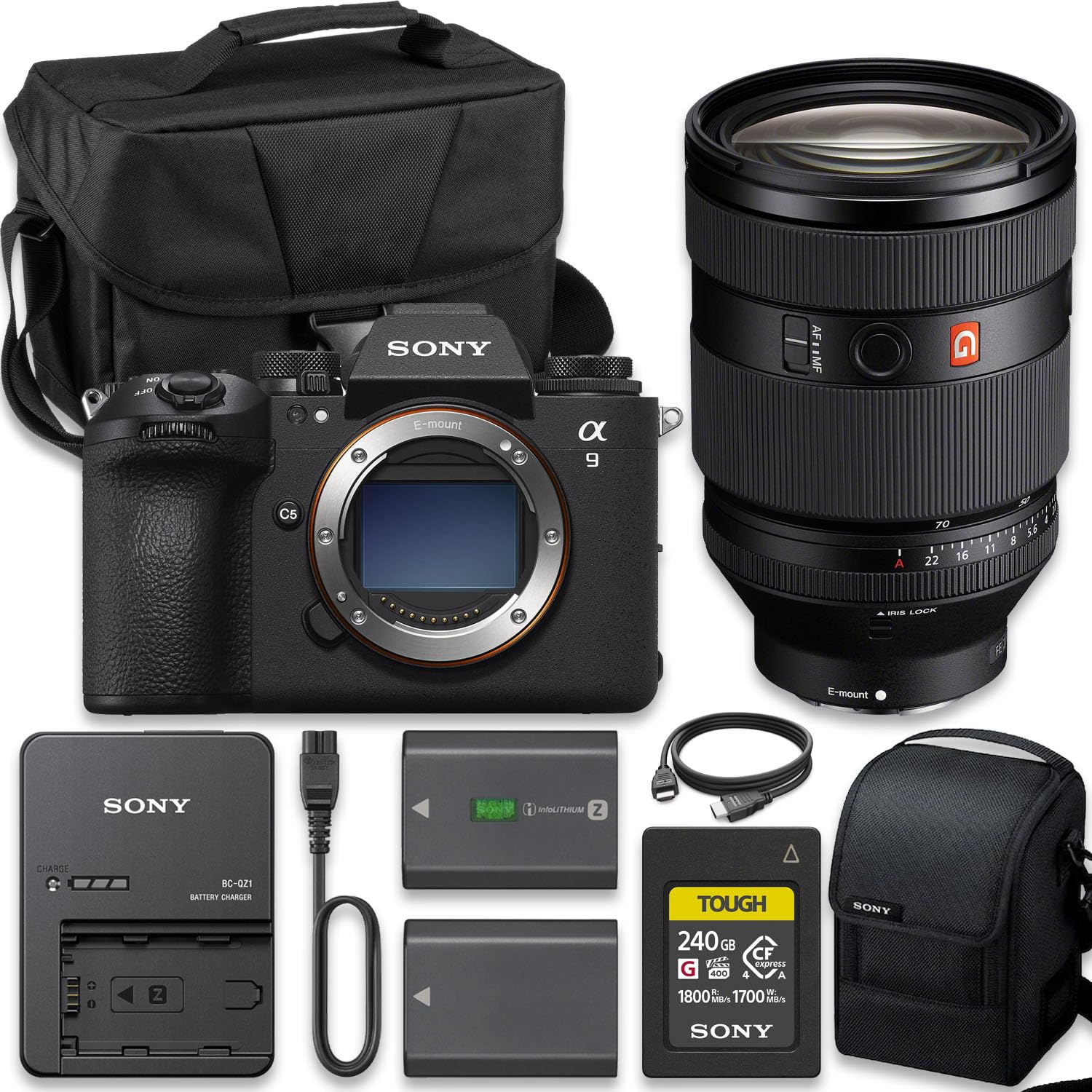 Sony Alpha 9 III Mirrorless Camera with Sony FE 28-70mm f/2 GM Lens
