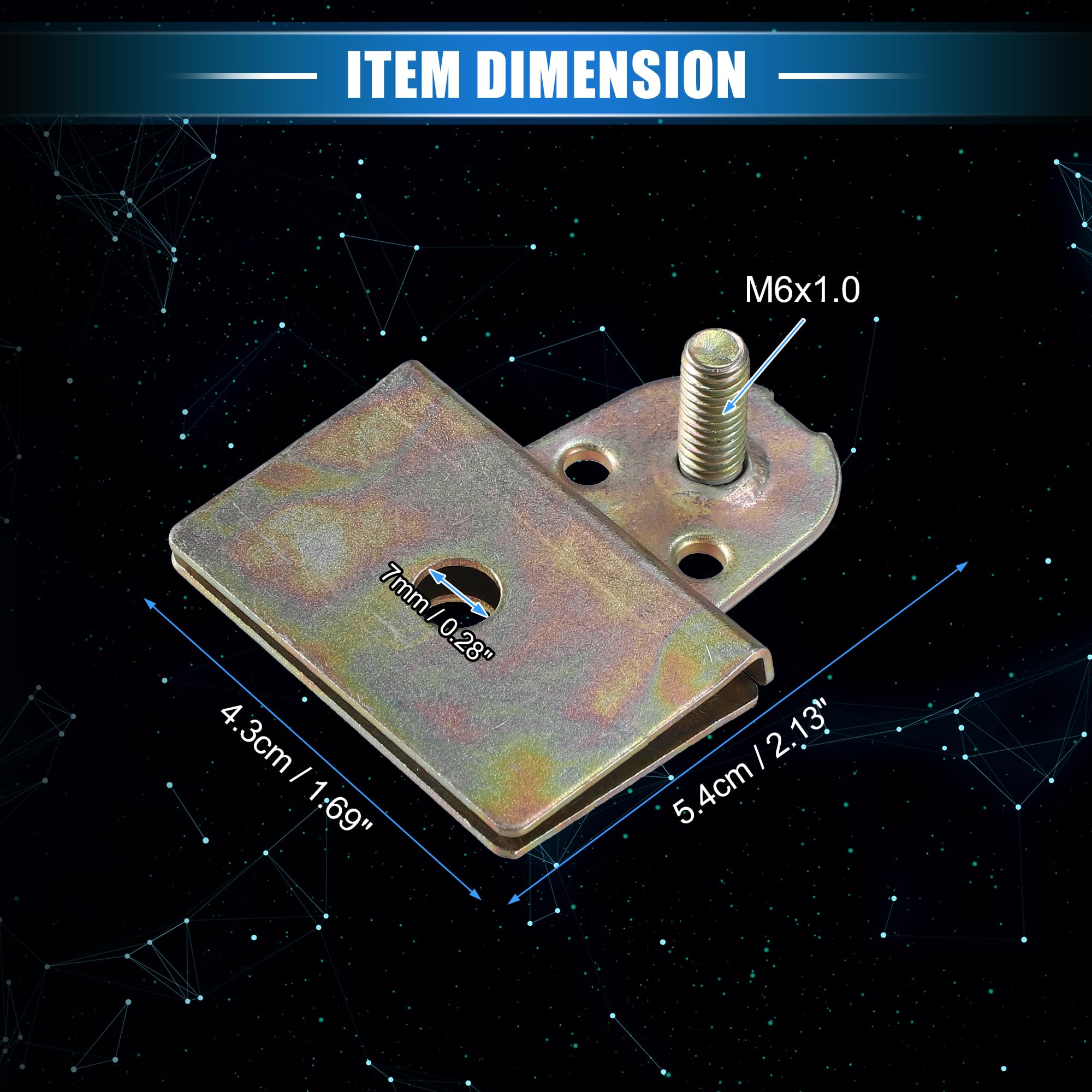 VekAuto 4 Pezzi Clip di Fissaggio per Finestre, Porte e vetro, (V8w
