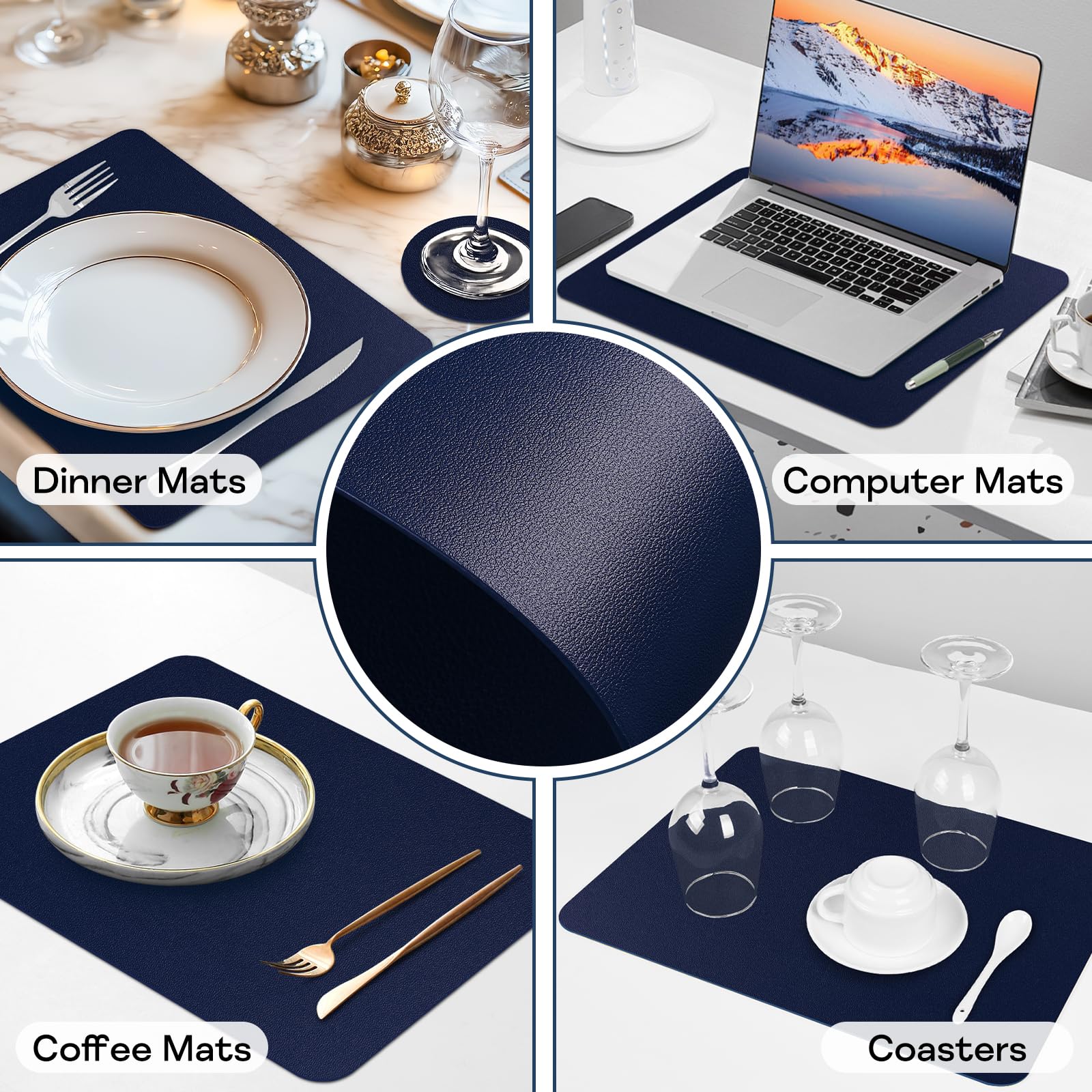 APLKER Lot de 12 Sets de Table Lavable, 6 Pièces Sets de Tables et 6 Pièces APLKER Lot de 12 Sets de Table Lavable, 6 Pièces Sets de Tables et 6 Pièces
