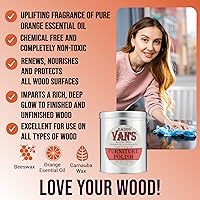 Vista 5 de Daddy Van's Esmalte para muebles de cera de abeja y lavanda con aceite de naranja dulce, 32 onzas, tamaño económico