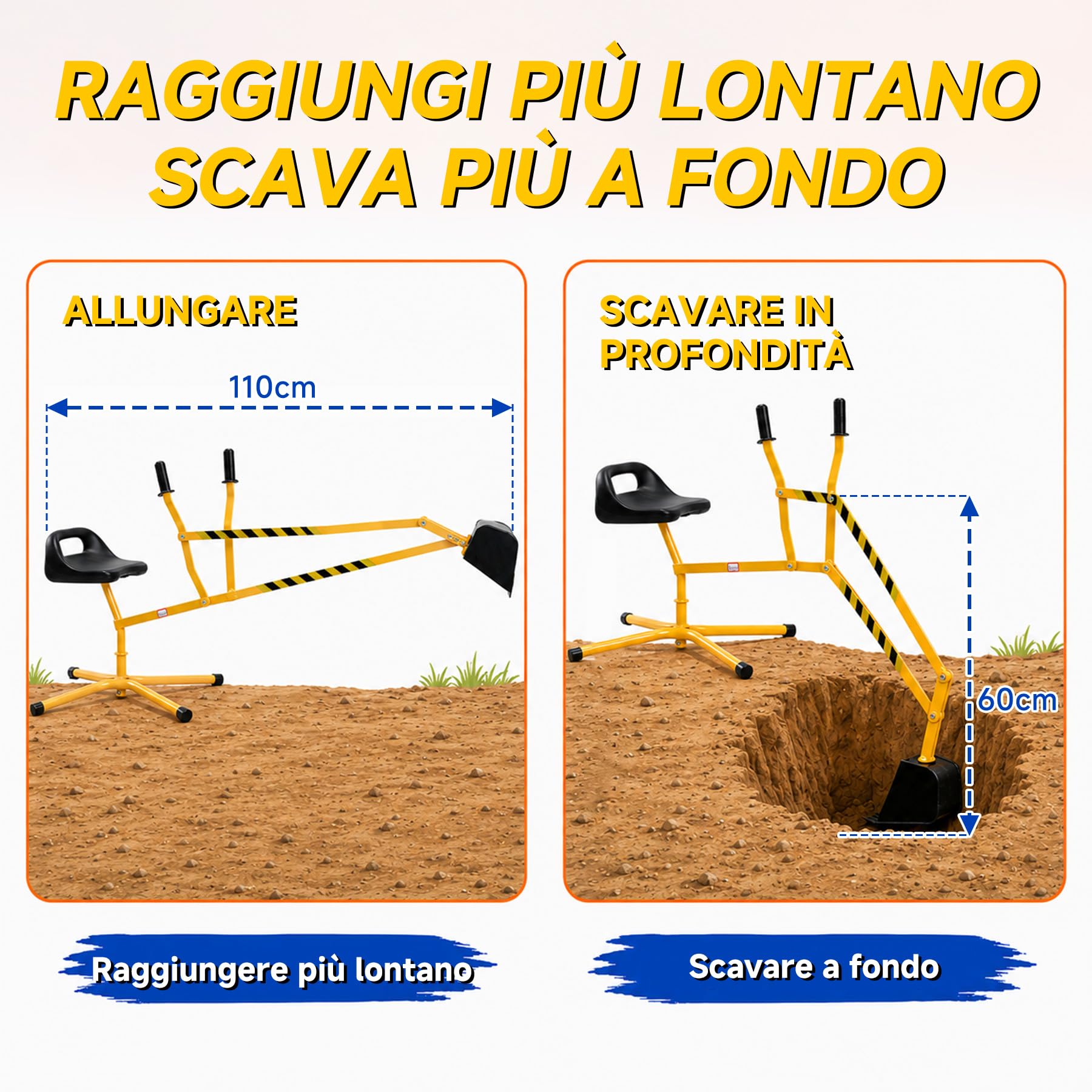 Oryxearth Giocattolo per bambini Monster Digger a partire dai 18 mesi, per spiaggia, sandbox, campo da gioco, coordinamento occhio-mano, abilità cognitive e motorie, facile per piccole mani