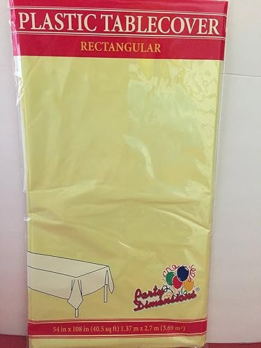 Paquete de 3 manteles de plástico desechables (dorado amarillo)