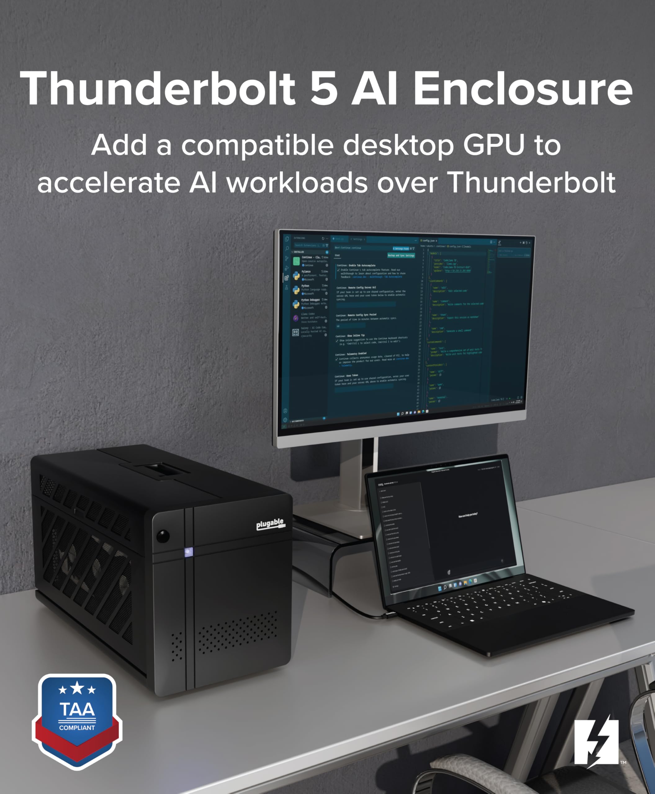 Amazon.com: Plugable Thunderbolt 5 AI eGPU Enclosure & Dock