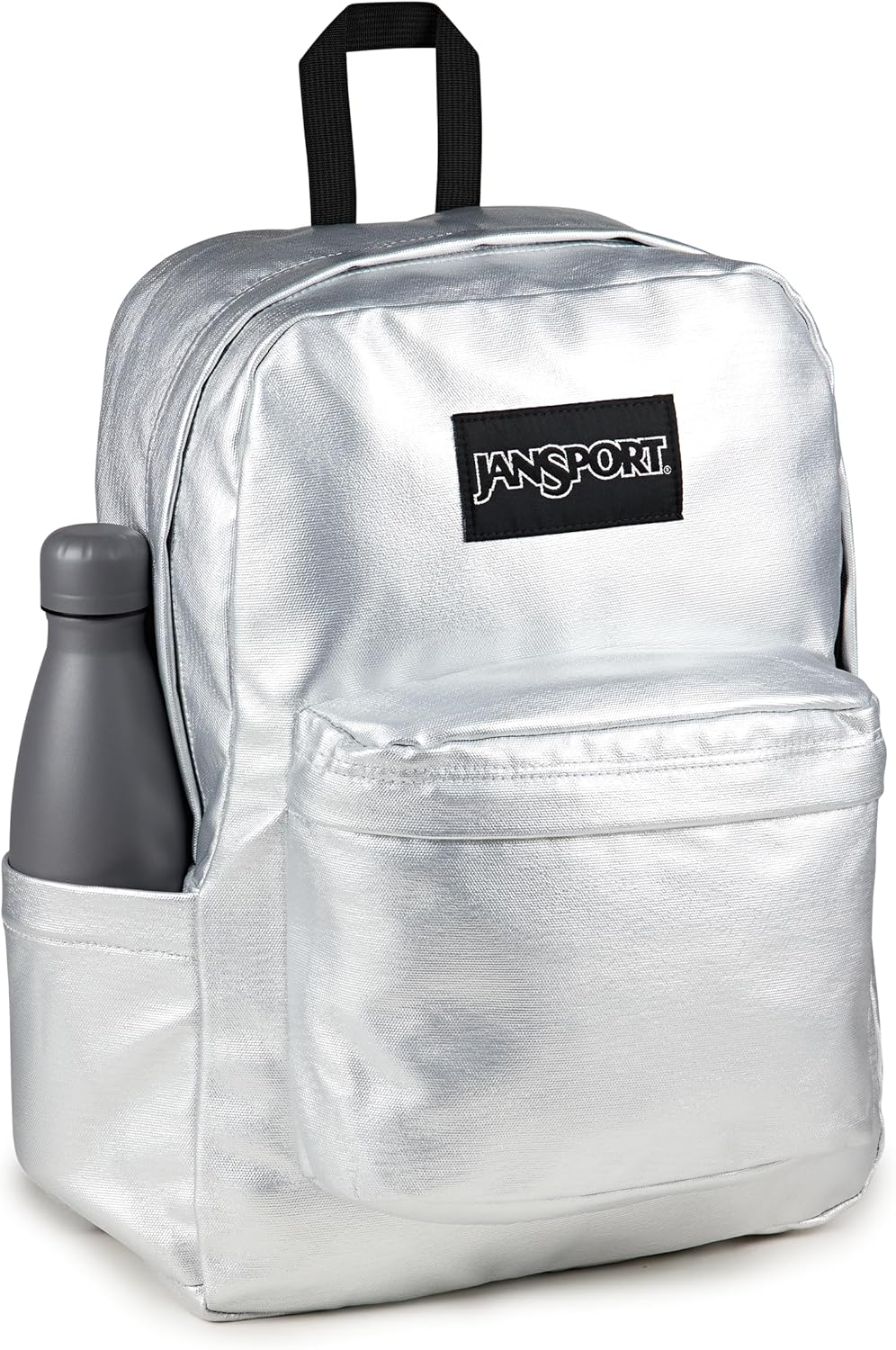 JanSport Superbreak Plus FX Backpack - Work, Travel, or Laptop Bag with Water Bottle Pocket - Surreal Shine​