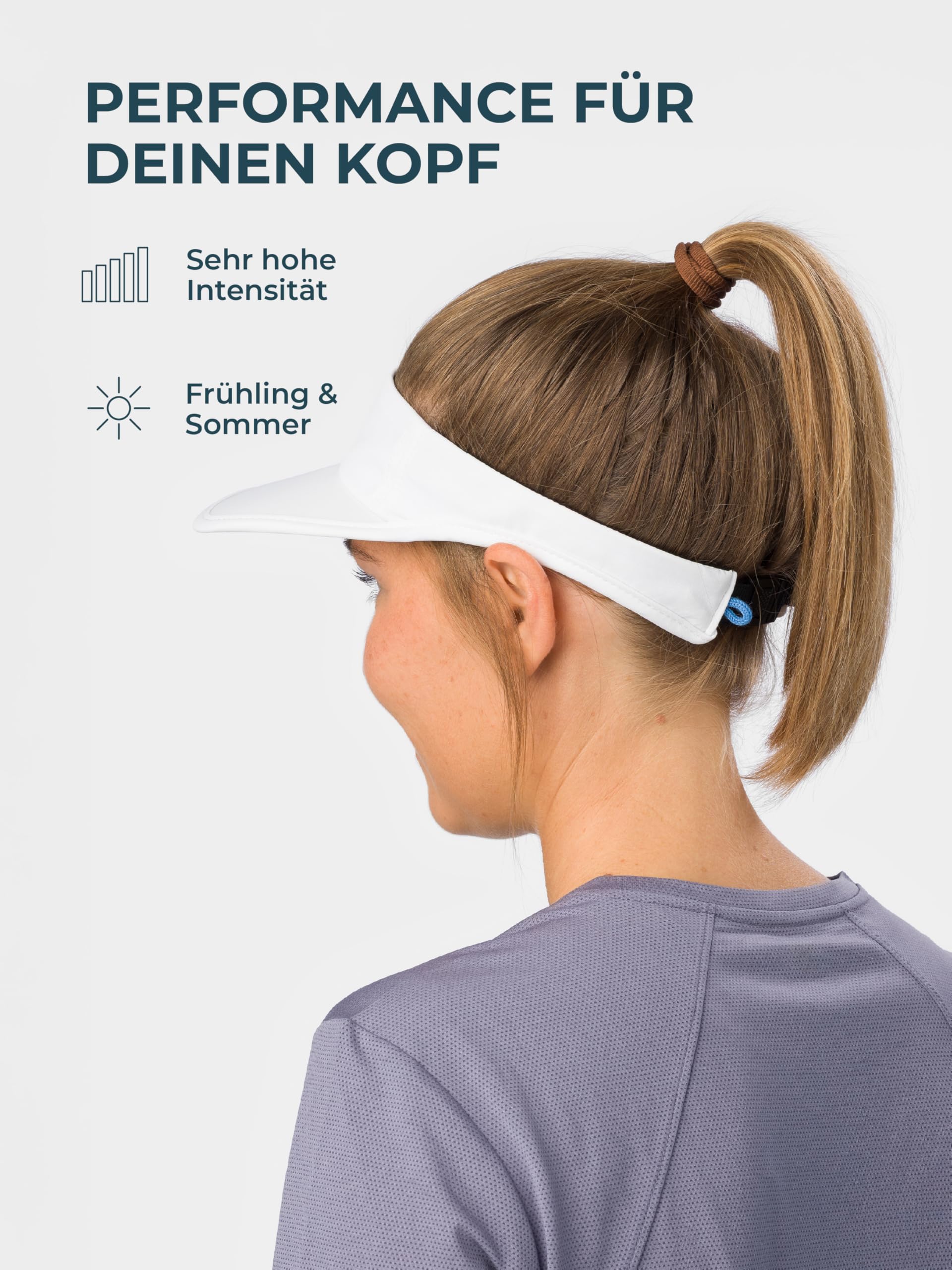 Eisbär Visor Cap Herren und Damen Orbit - Sonnenvisier kühlend atmungsaktiv Tennis Kappe feuchtigkeitsabführend schnelltrocknend - Schirmkappe zum Laufen Laufen für Sport und Outdoor im Sommer