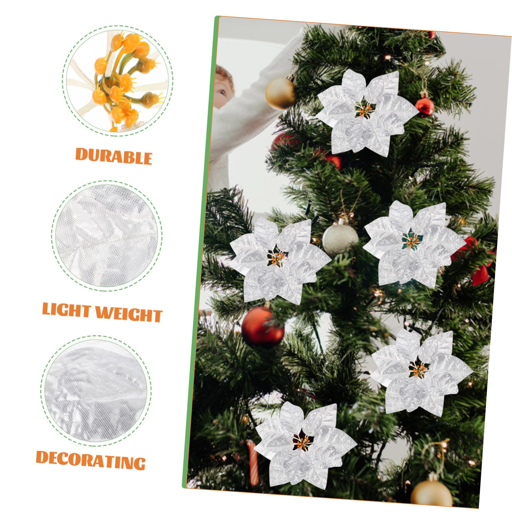 Zerodeko 84stücke Teiliges Künstliche Weihnachtssterne Farbige Poinsettia Blumen Für Weihnachtsbaum Türkranz Und Festliche Dekoration Lebensecht Und Langlebig Für Weihnachtszeit