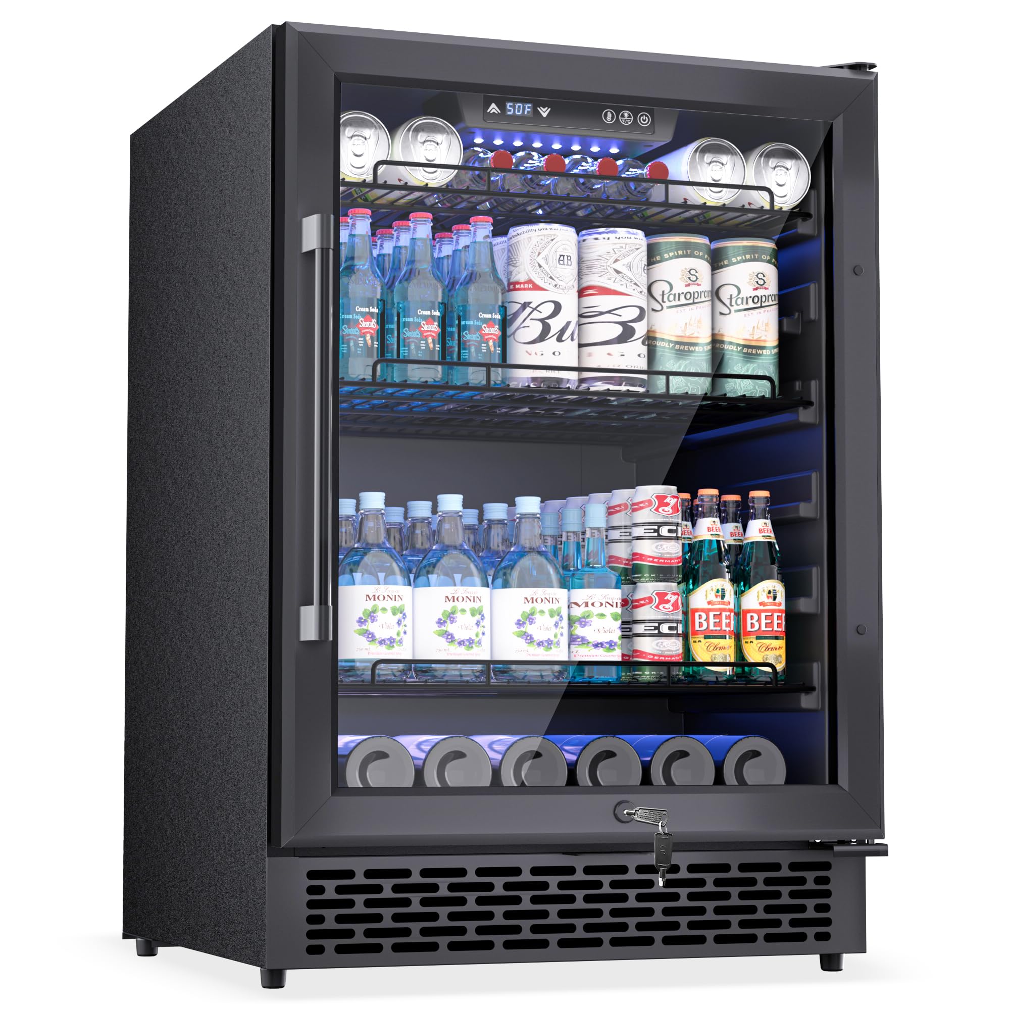 Minorfun ZAJ Beverage Cooler Black Stainless