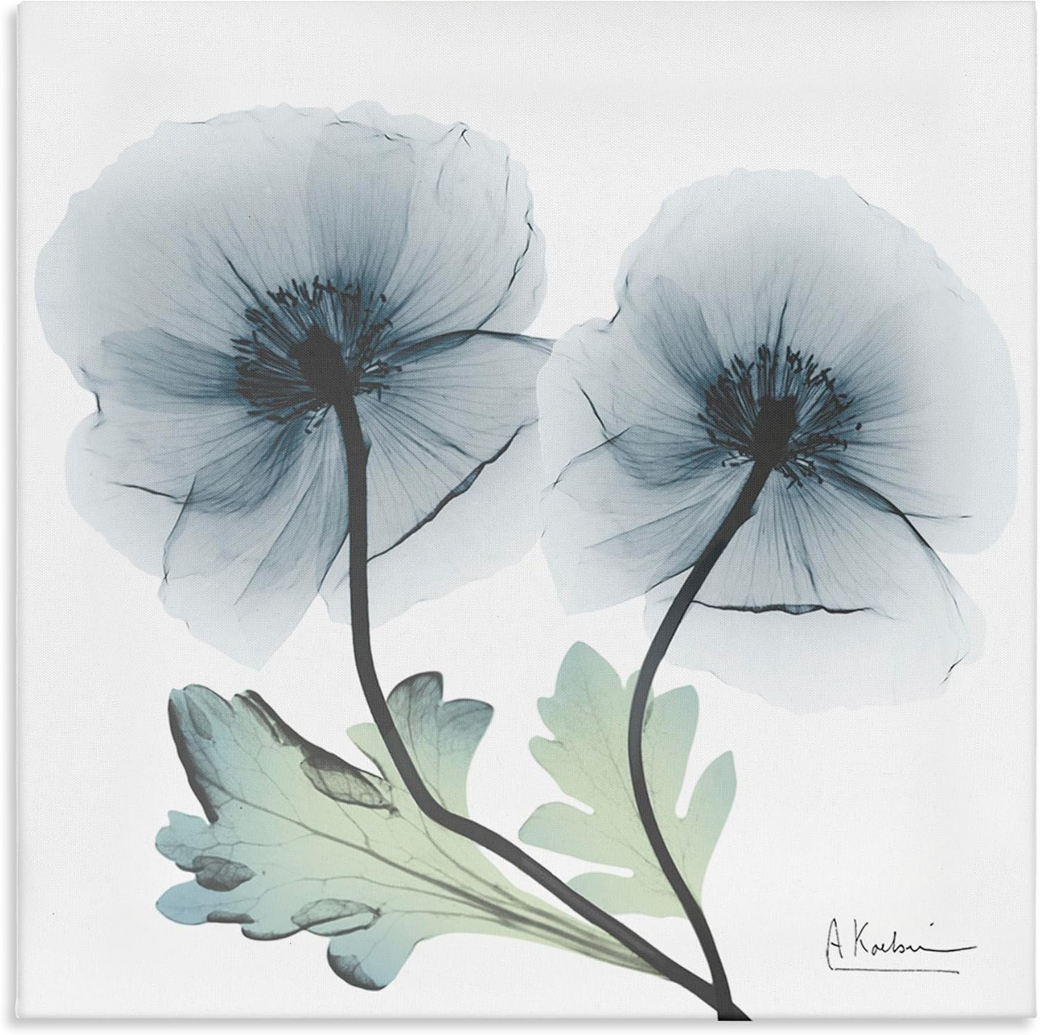 Stupell Industries Sapphire Florals Duo Canvas Wall Art, design by Albert Koetsier, 17 x 17