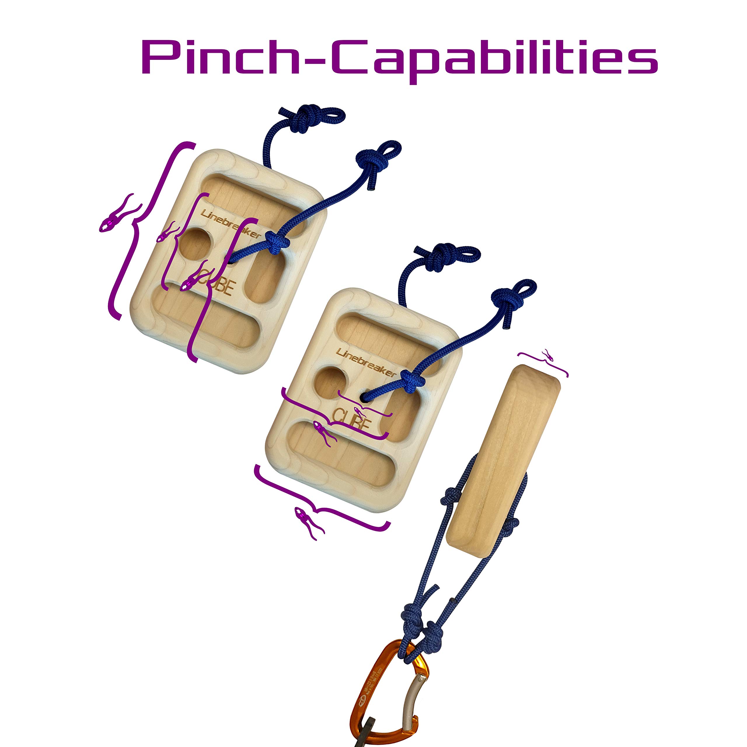 target10a Linebreaker Cube - Griffkrafttraining fürs Klettertraining | Mobiles Hangboard | Ideal zum Aufwärmen & für unterwegs | Trainingstool mit App