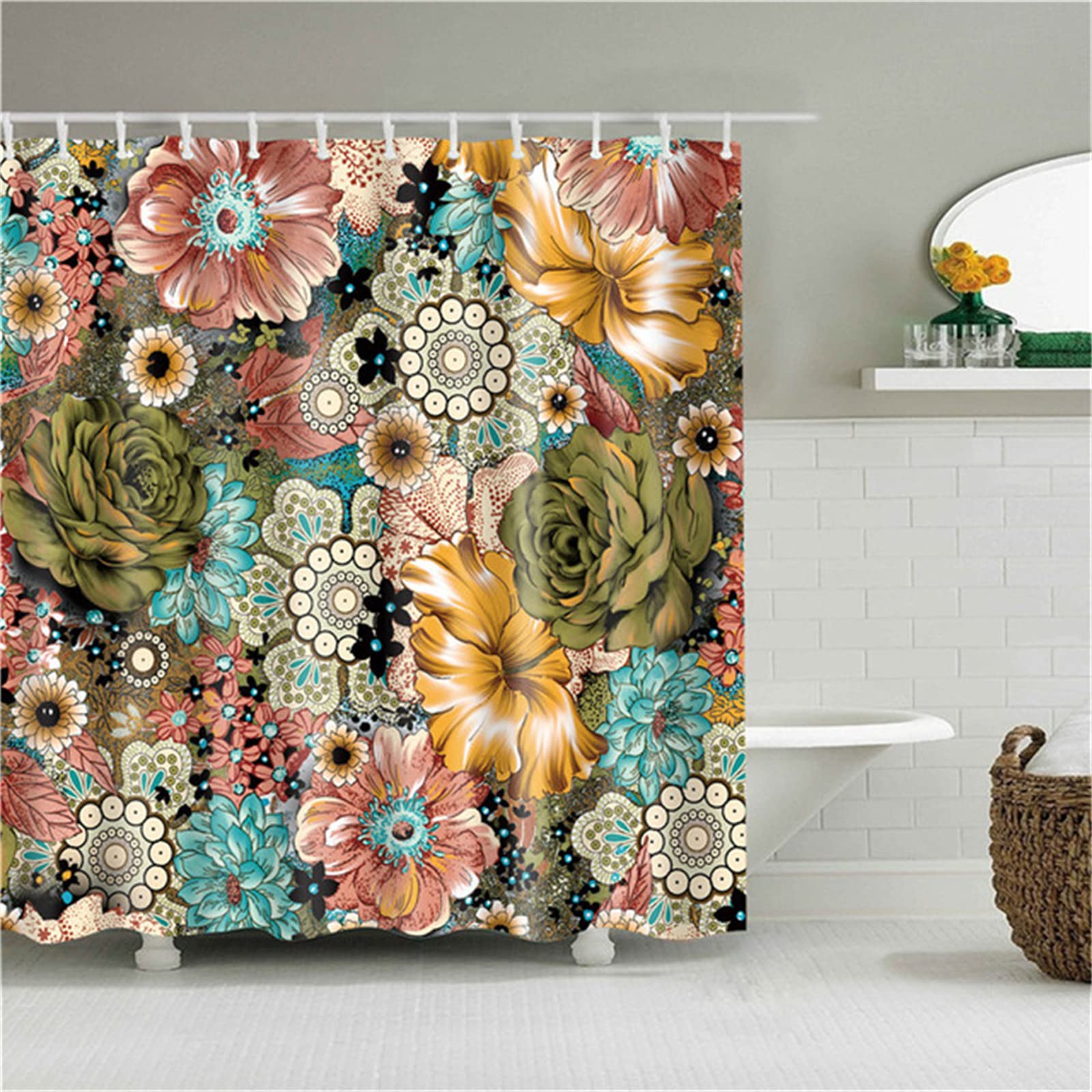 Douchegordijn XXL, douchegordijnen hond badkamer gordijnen kunst douchegordijn waterdicht polyester stof met 12 plastic haken, sneldrogend wasbaar, kamer huisdecoratie, geschenken voor mannen vrouwen