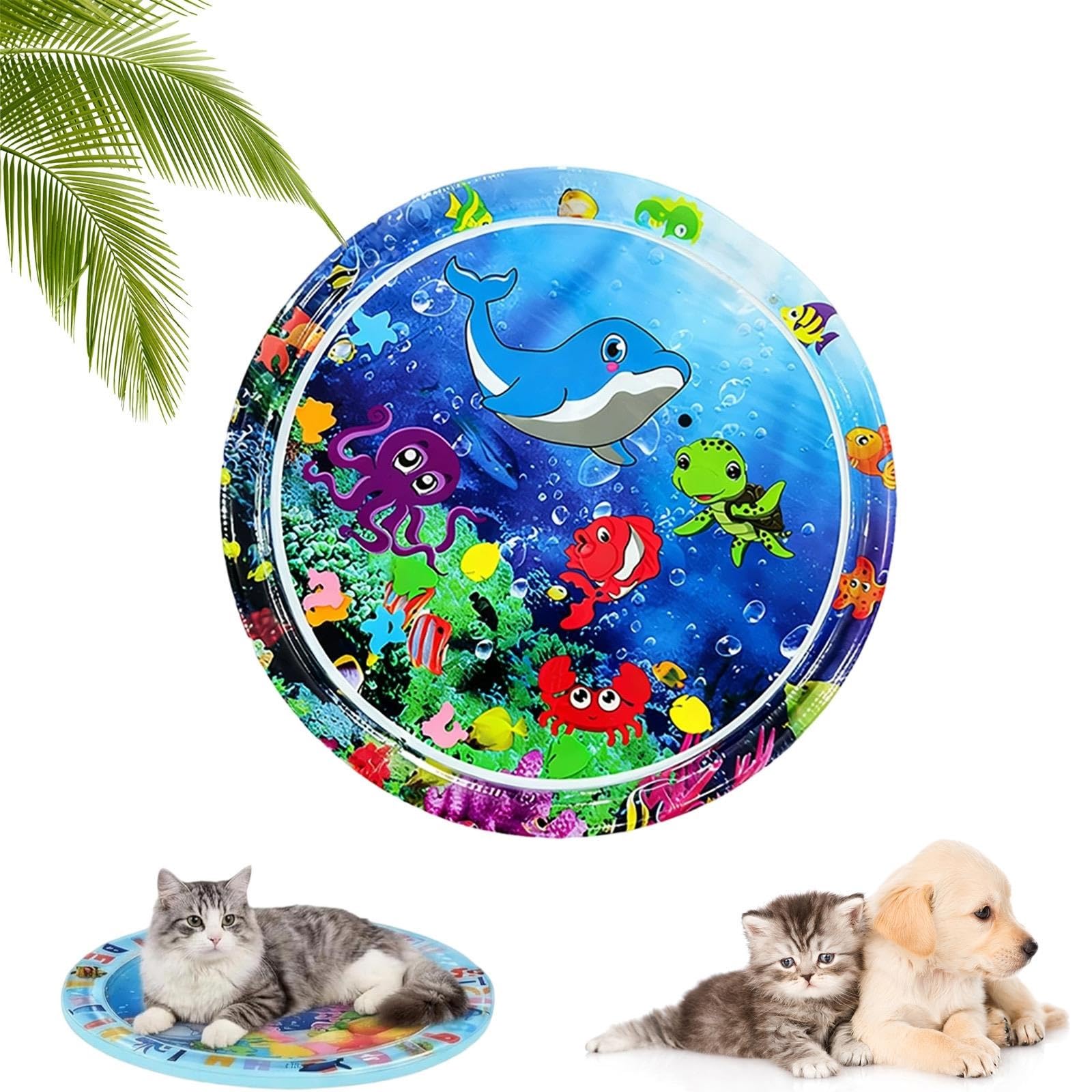 Magical Pet Cooling and Play Mat, Cool Comfort Inflatable Water Mat