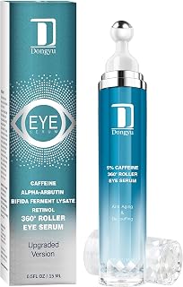 Dongyu Caffeine Eye Cream for Dark Circles: Under Eye Serum for Puffiness Bags Daily Care before Dates Parties Women Men