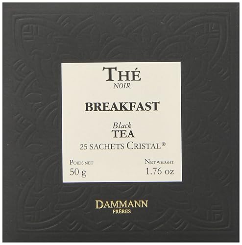 Dammann Freres Loose Leaf, Breakfast Blend Premium Gourmet French Black Tea, 25 unidades (paquete individual)