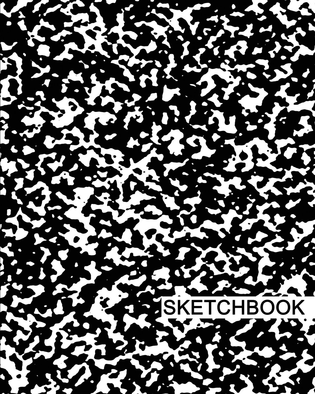 Sketchbook: 8" x 10", Drawing Sketchbook, Unlruled Notebook, Drawing Paper Pad, Marble (Black) - (Sketch book) Paperback – November 14, 2017
