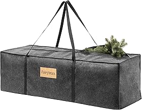 FairyTrees Large Artificial Christmas Tree Storage Bag 120 x 35 x 45 cm | Cover for Christmas Tree and Christmas Decoration | Storage Box Duvet Bag