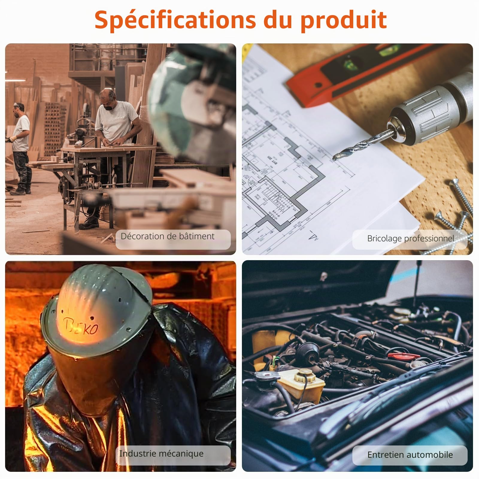 Proster Riveteuse Pneumatique Hydraulique 1408KGF Professionnelle avec 4 Embouts (2.4/3.2/4.0/4.8mm) – Pistolet à Riveter à Air Compatible Aluminium et Acier pour Carrosserie/Atelier/Construction