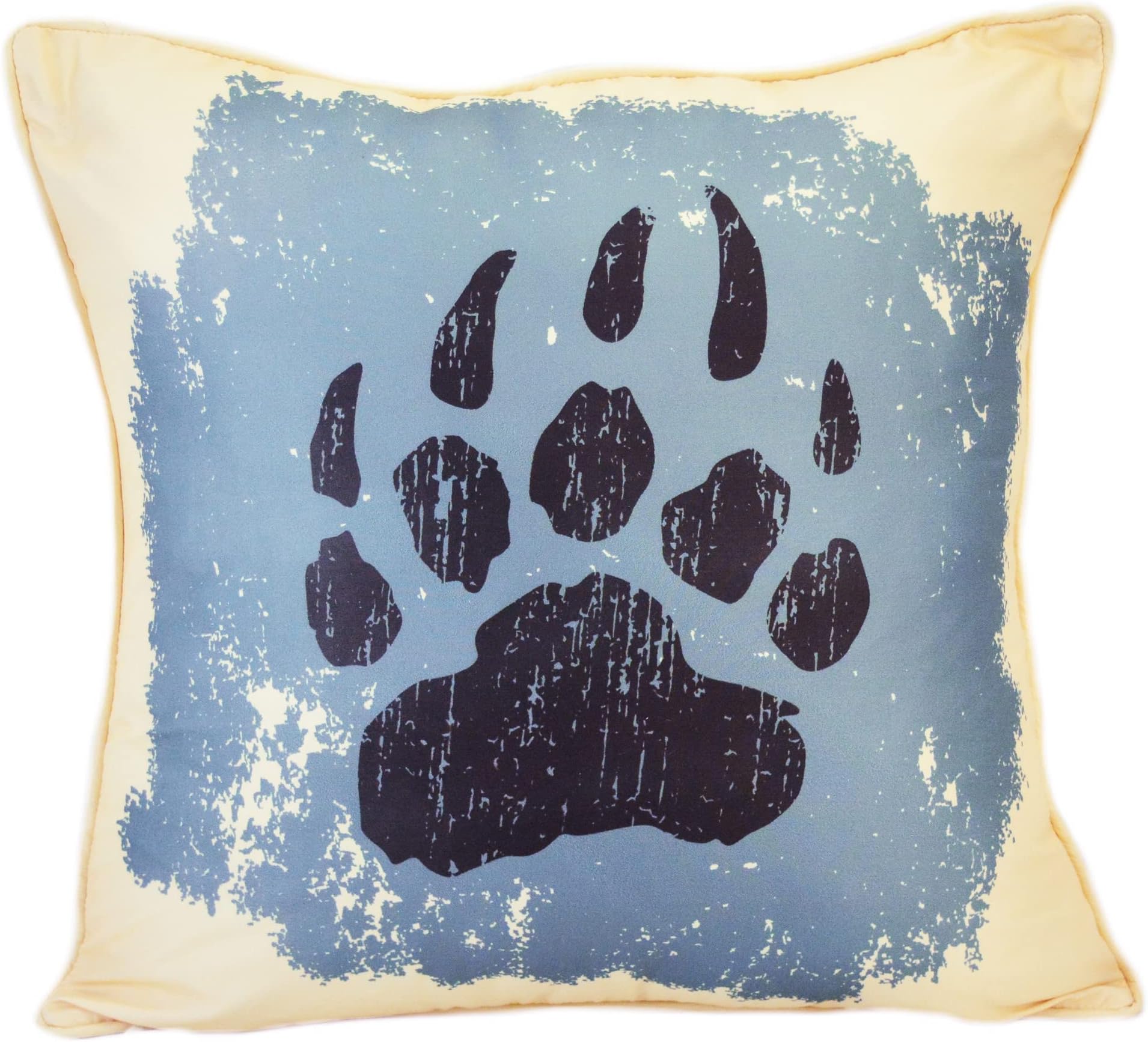 Donna Sharp Throw Pillow - Bear Totem Lodge Decorative Throw Pillow with Bear Paw Pattern - Square