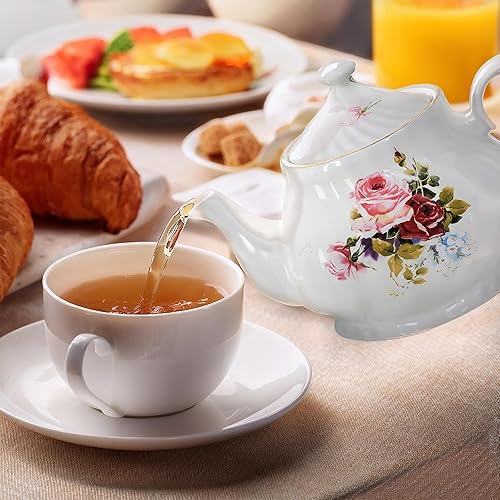 Miniatura 3 de Lynns Paradise Philomena - Tetera de 37 onzas, juego de 2, rosa resistente resistente a las astillas sin plomo ni cadmio apta para congelador a