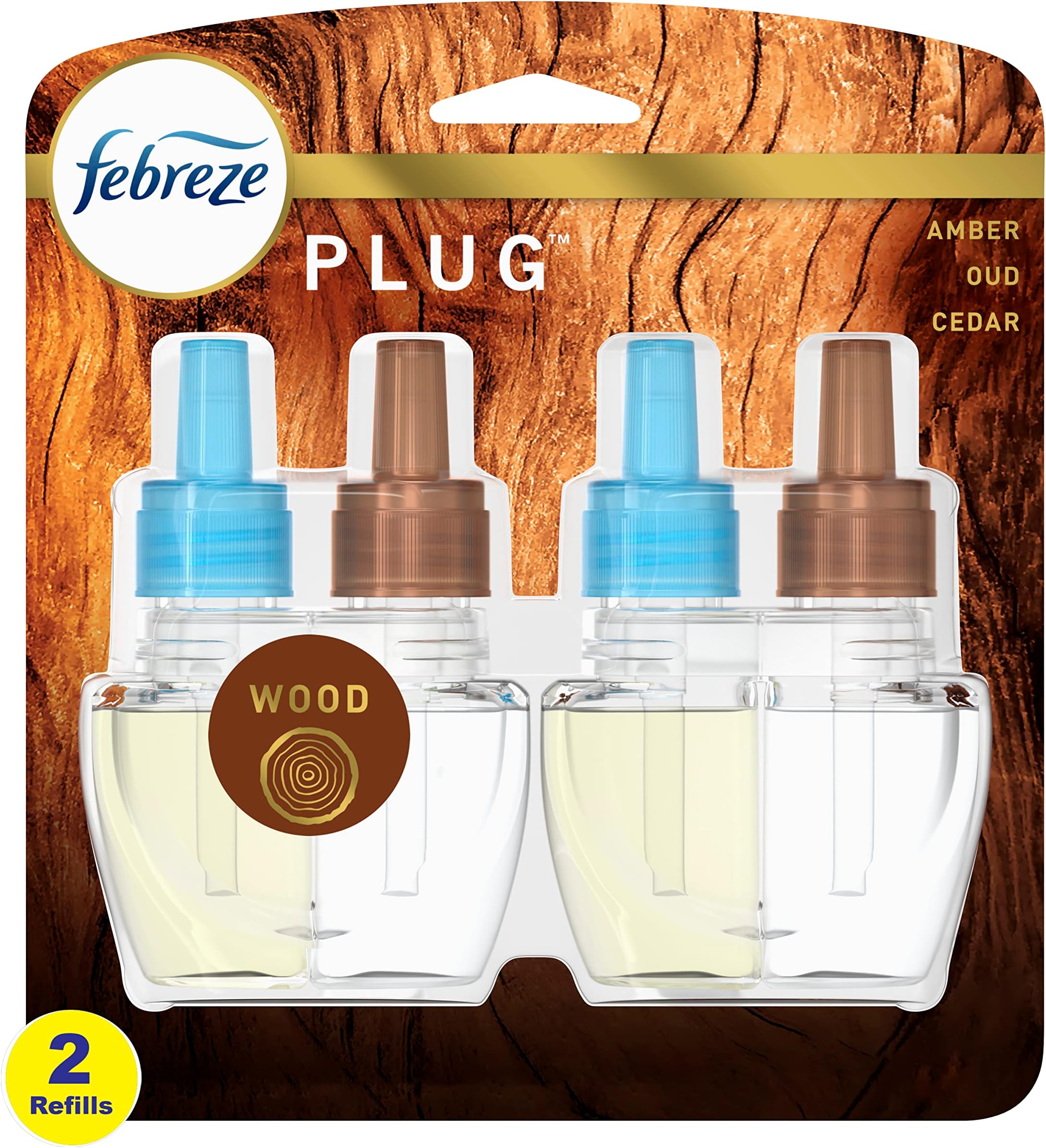 Origins Fade Defy PLUG Air Freshener & Odor Fighter, Wood, (2) .87 fl. oz. Oil Refills