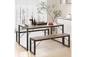 Gizoon Kitchen Table Set with 2 Benches