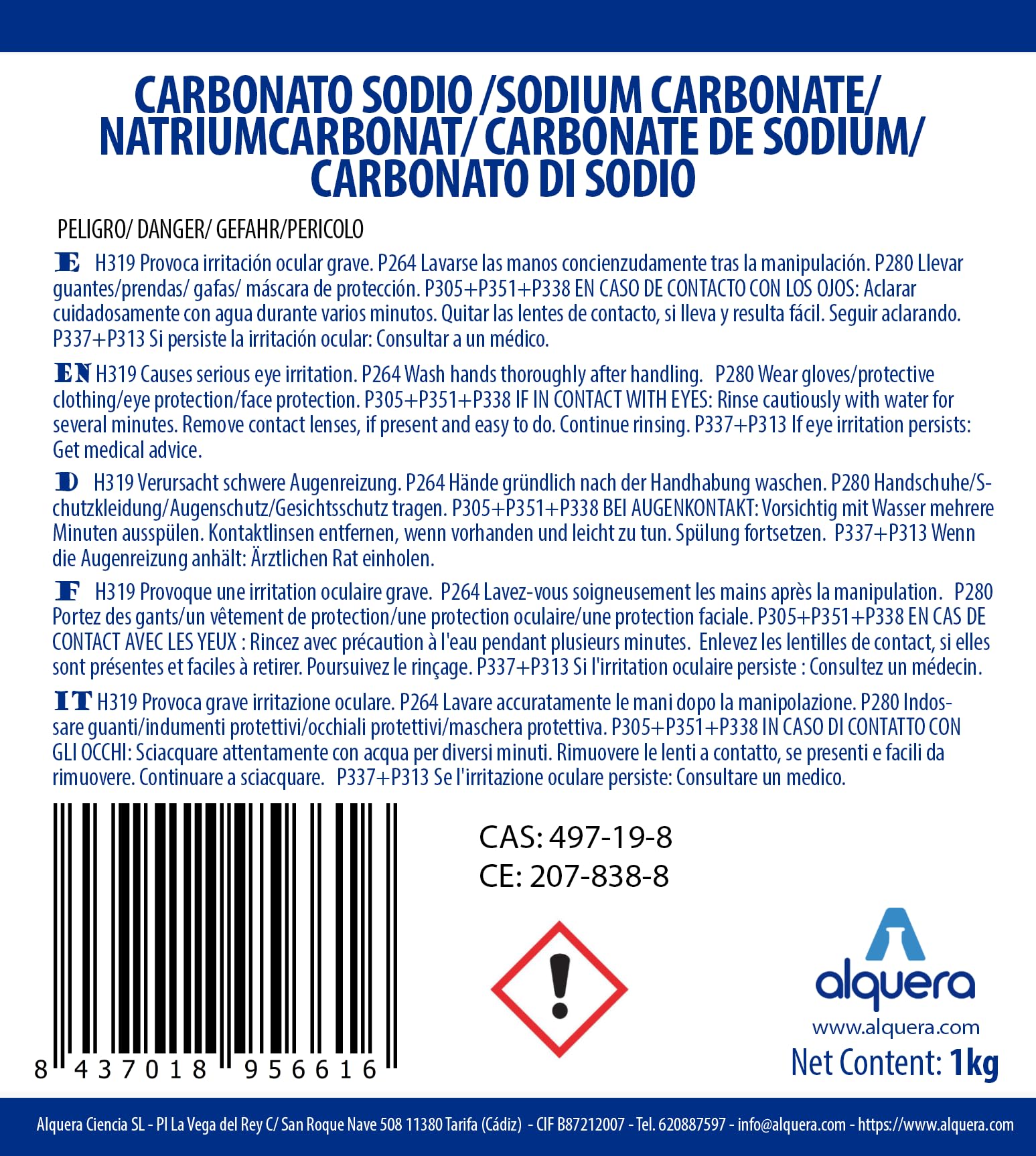Carbonate de Sodium (1kg)