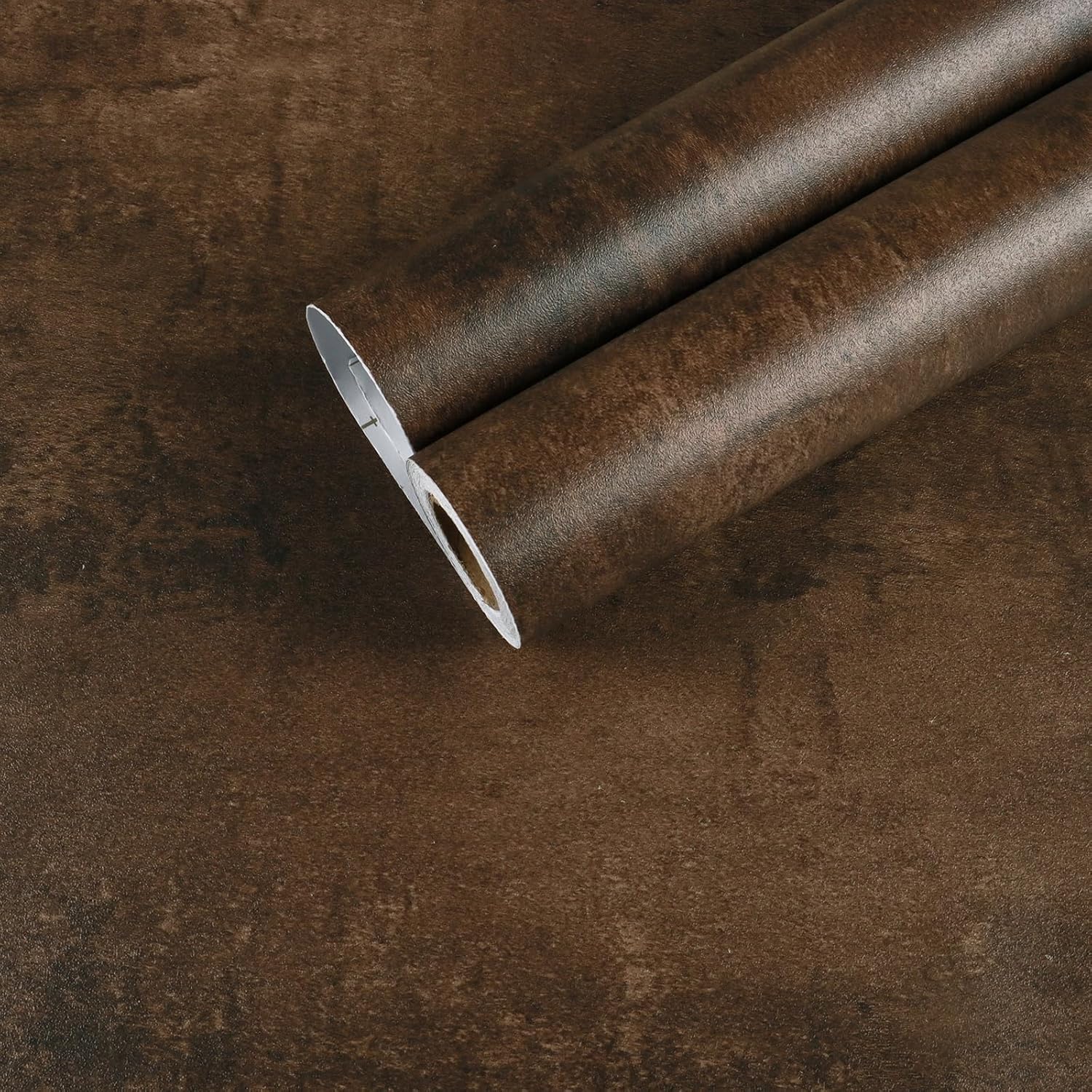 CHIHUT Matte Brown Cement Concrete Countertop Contact Paper Concrete Peel and Stick Wallpaper 30"x236" Wide Size Removable Self Adhesive Vinyl Stained Textured Wall Paper for Kitchen Cabinets Walls