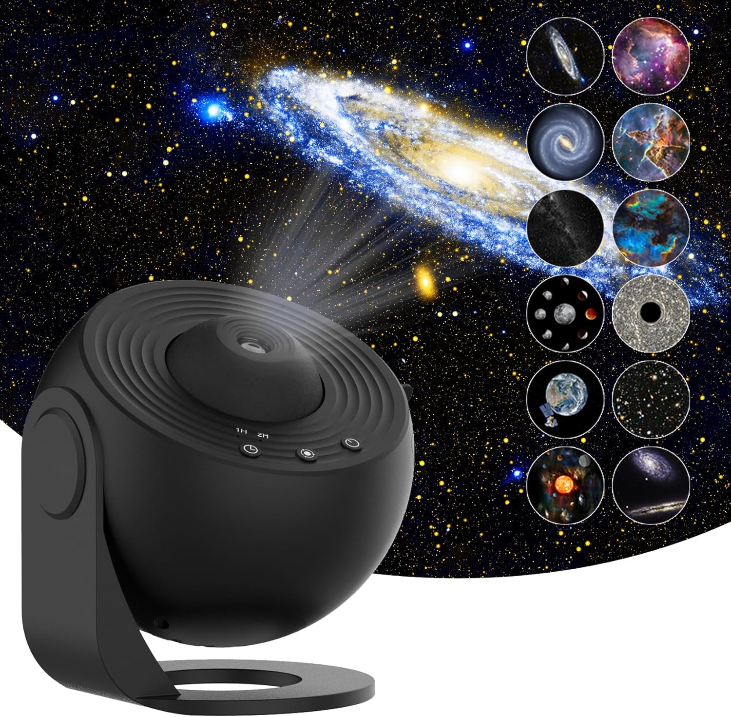 Star Projector,FLEVO Galaxy Projector,13 in 1 Planetarium Star Projector Realistic Starry Sky Night Light,360 °Rotation,Timing,Mute Design,Projection Effect forBedroom,Party,Game Rooms