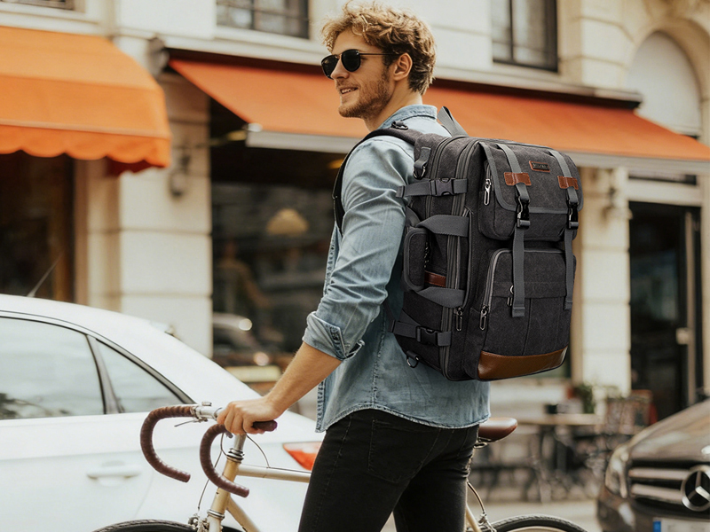 Amazon.com: WITZMAN Canvas Travel Backpack for Men Large Laptop