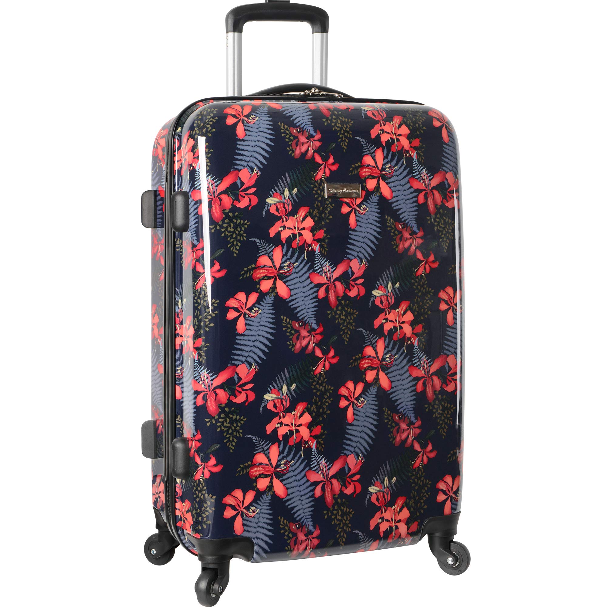 Tommy Bahama Carry On Hardside Luggage Spinner Suitcase, Iris Print, 20