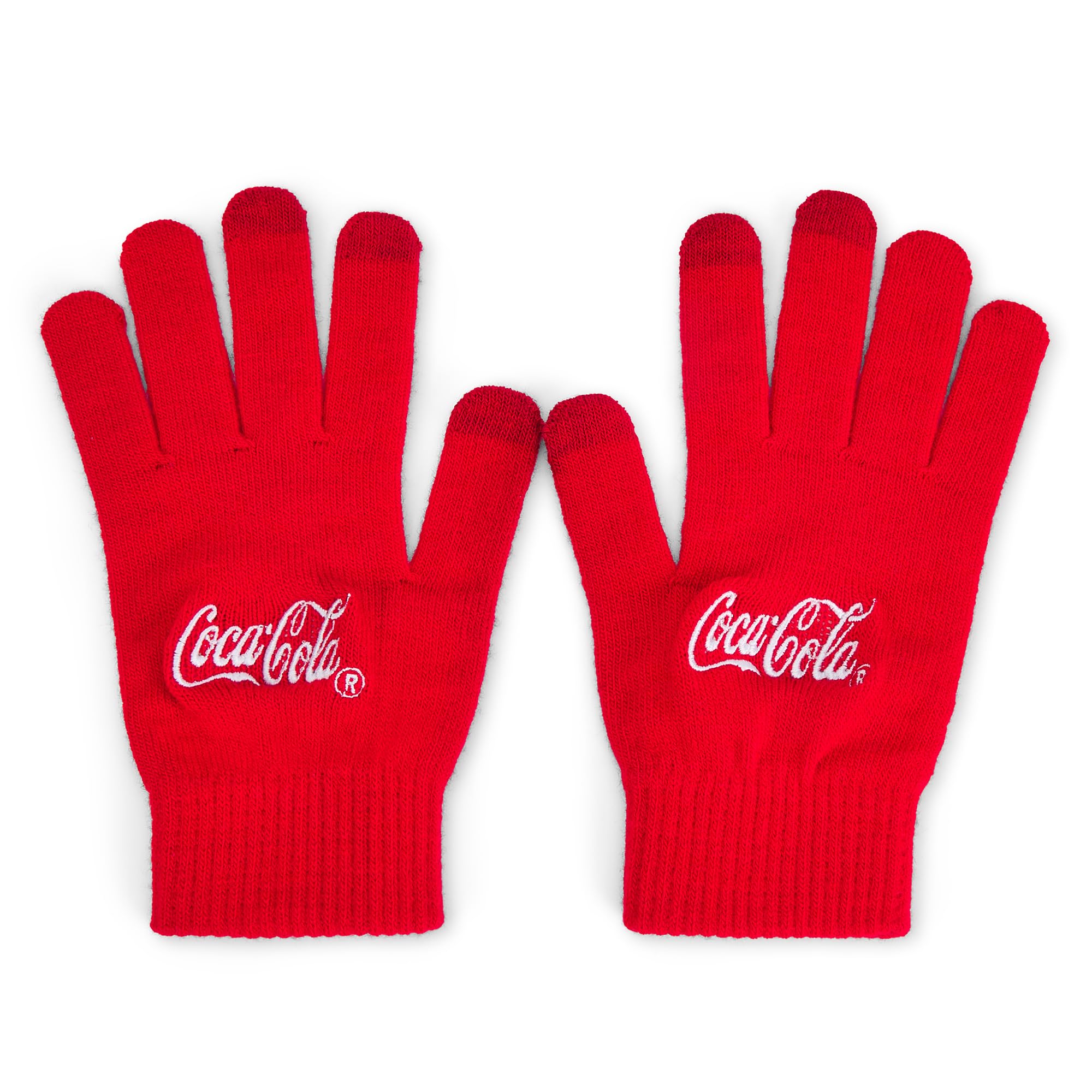 The Gift Scholars Guanti invernali con licenza ufficiale Red Coca-Cola, unisex, per touchscreen, caldi guanti per sport all'aria aperta