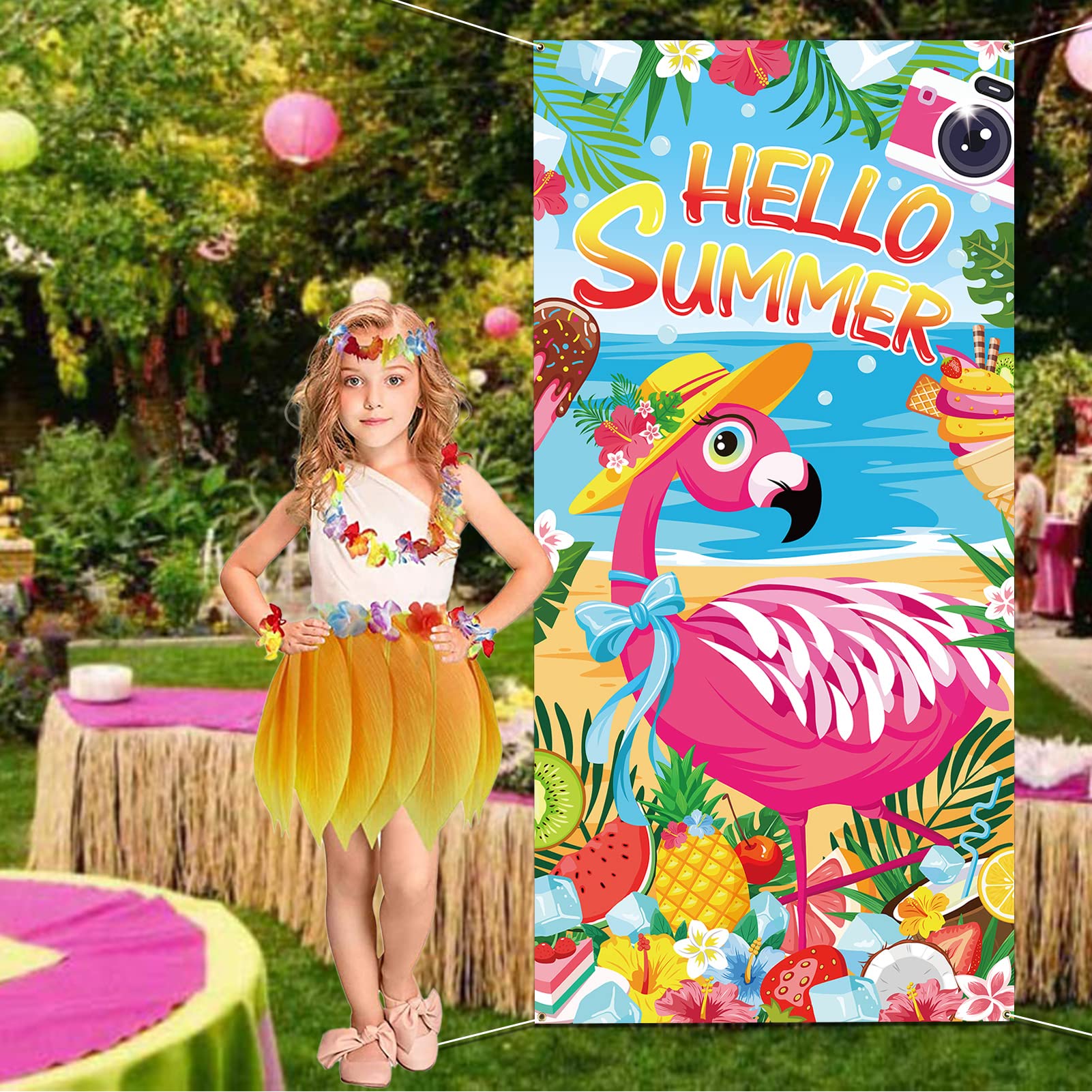 UgyDuky Aloha Bannière De Décoration De Fête Hawaïenne Aloha Grande Bannière D'été Plage Tropicale Photographie Bannière Hawaïenne Luau Toile De Fond Pour Aloha Luau Tiki Accessoires Photo