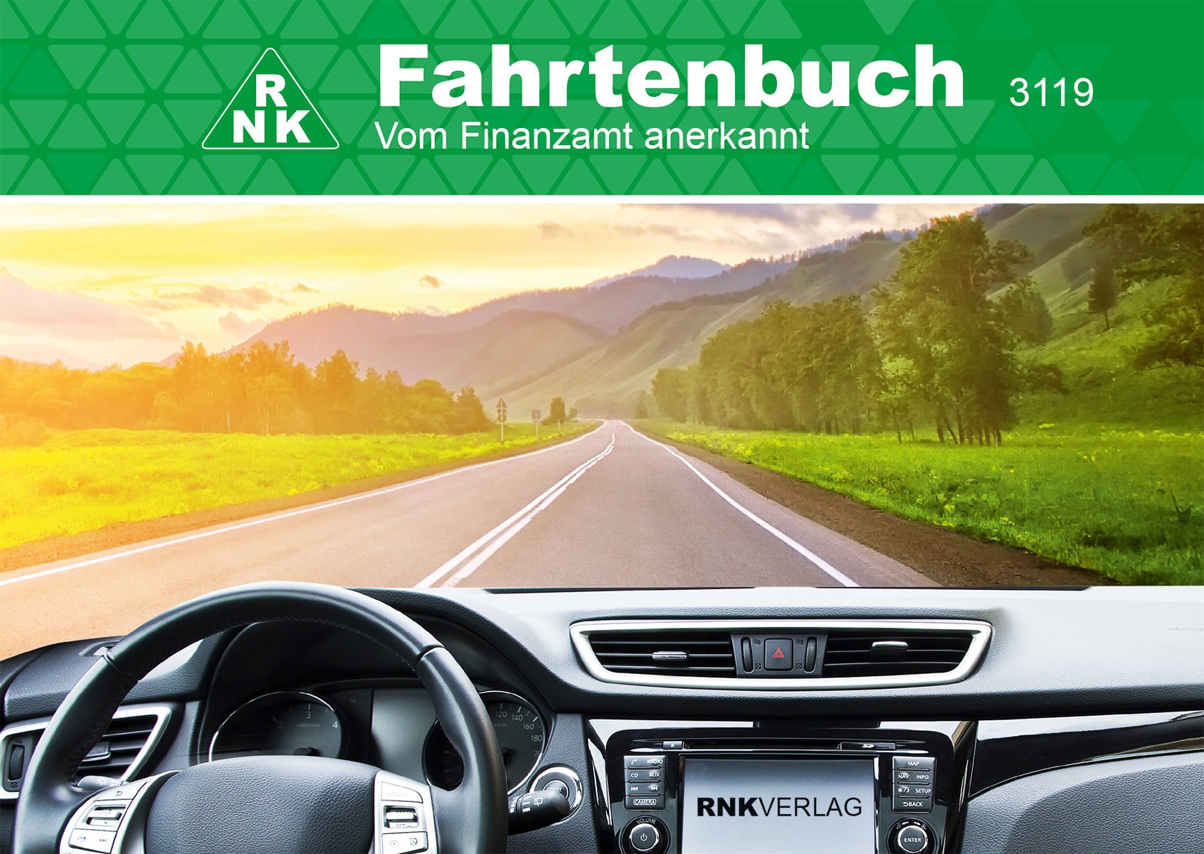RNK - 3119 Fahrtenbuch PKW, steuerlicher Kilometernachweis, DIN A6 quer, 32 Blatt (10)
